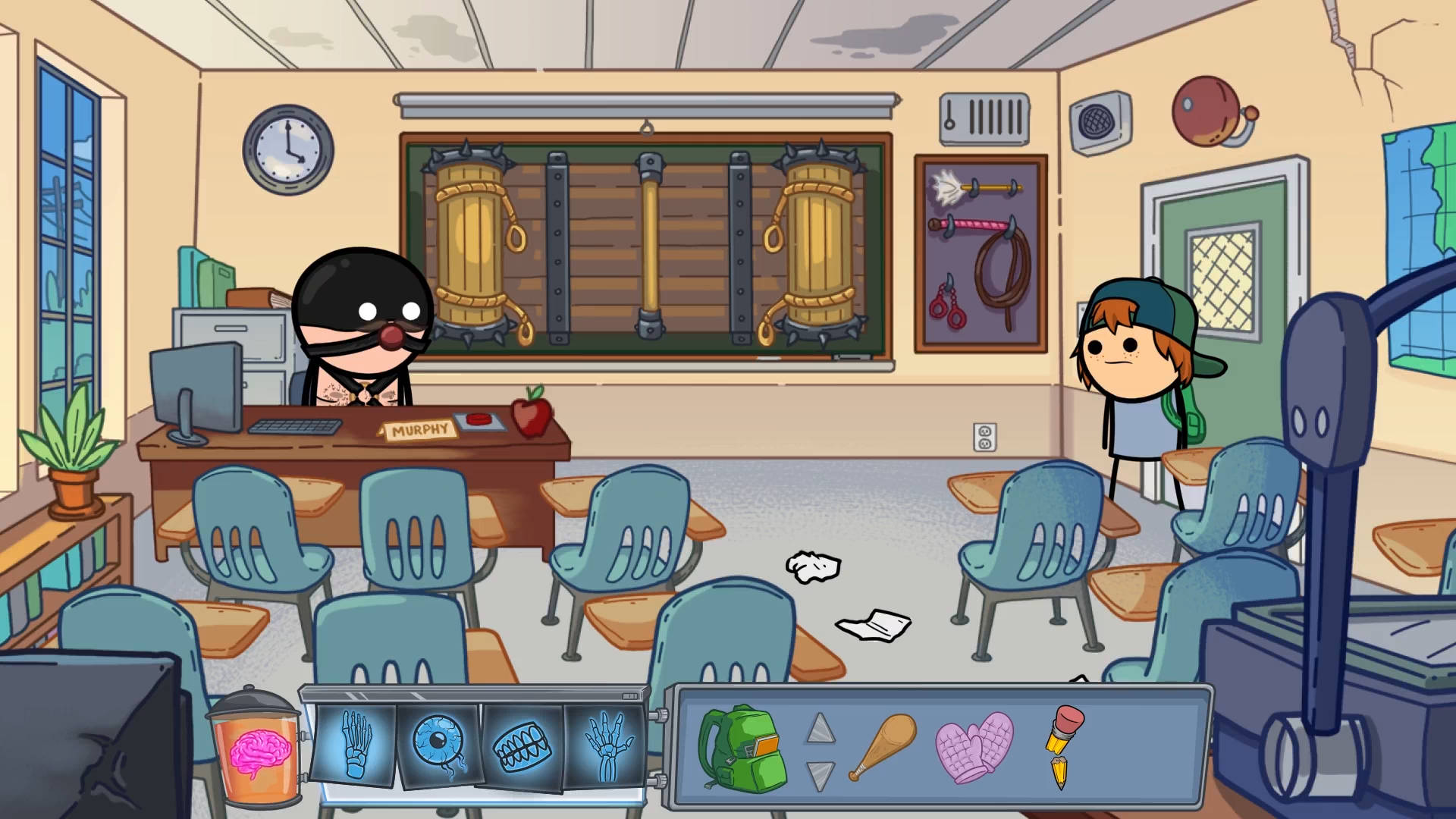 Cyanide And Happiness, classroom, masked teacher, Full HD Desktop Wallpaper