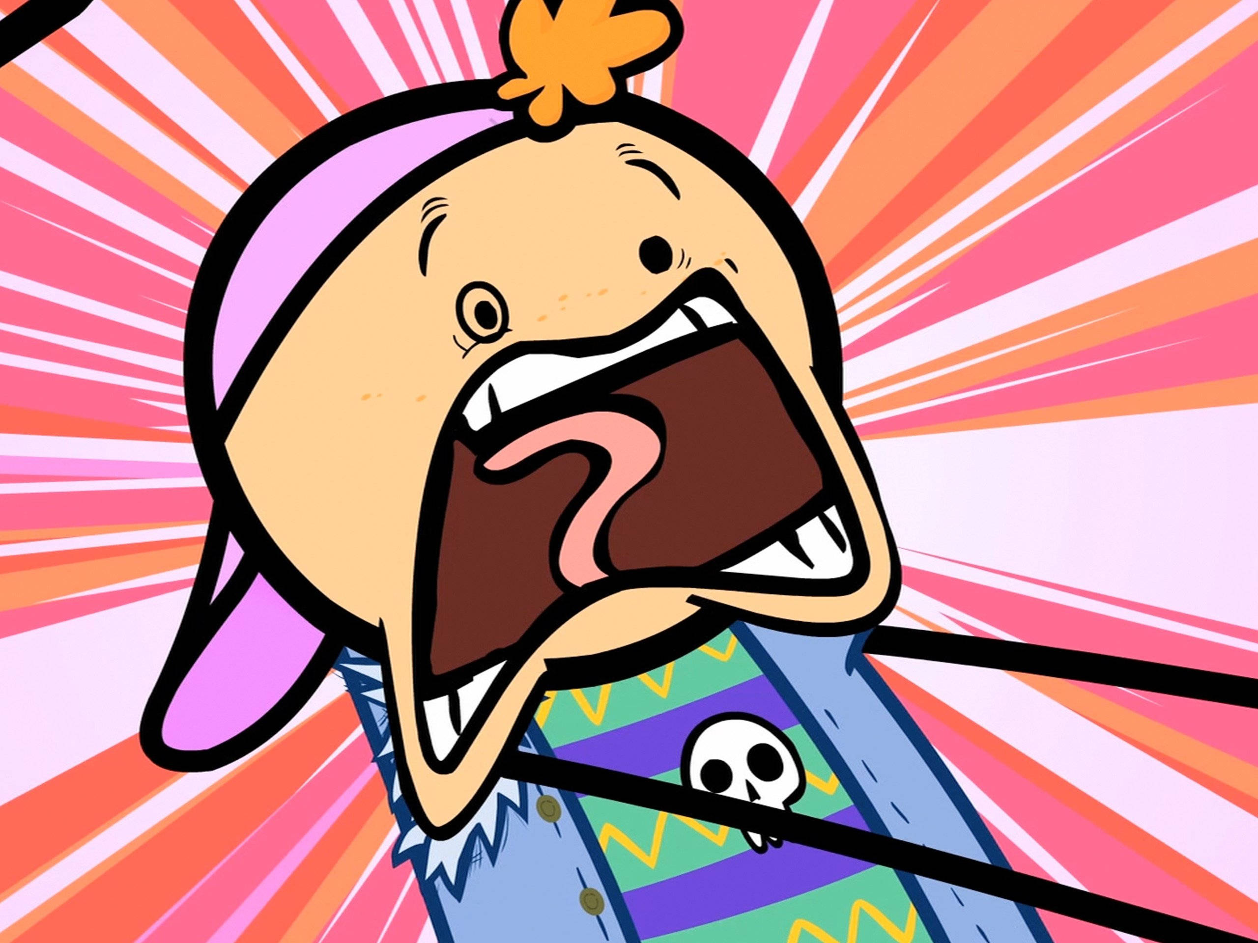 Cyanide And Happiness, scream, cartoon character, 2K Desktop Wallpaper