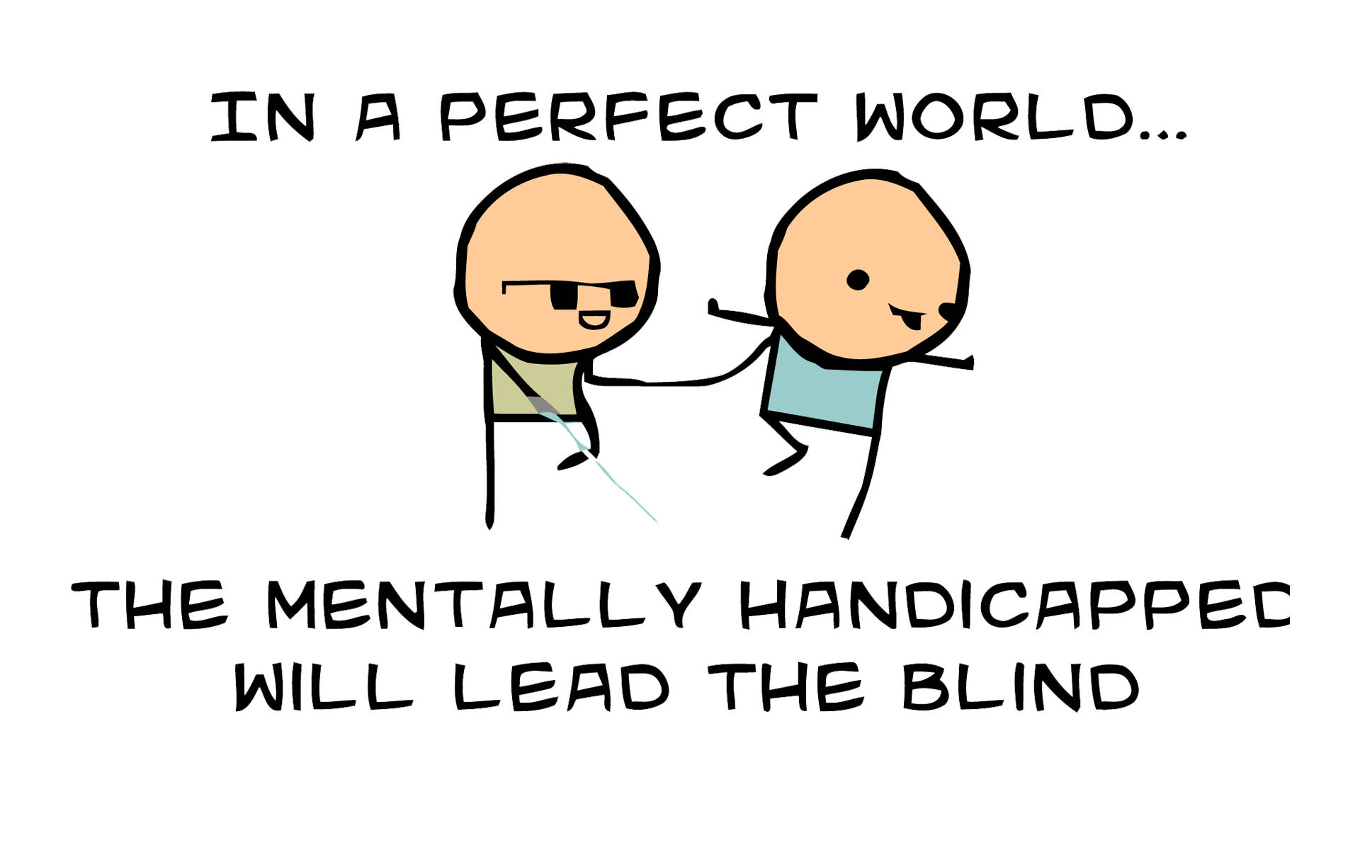 Cyanide And Happiness, stick figures, blind, Full HD Desktop Wallpaper