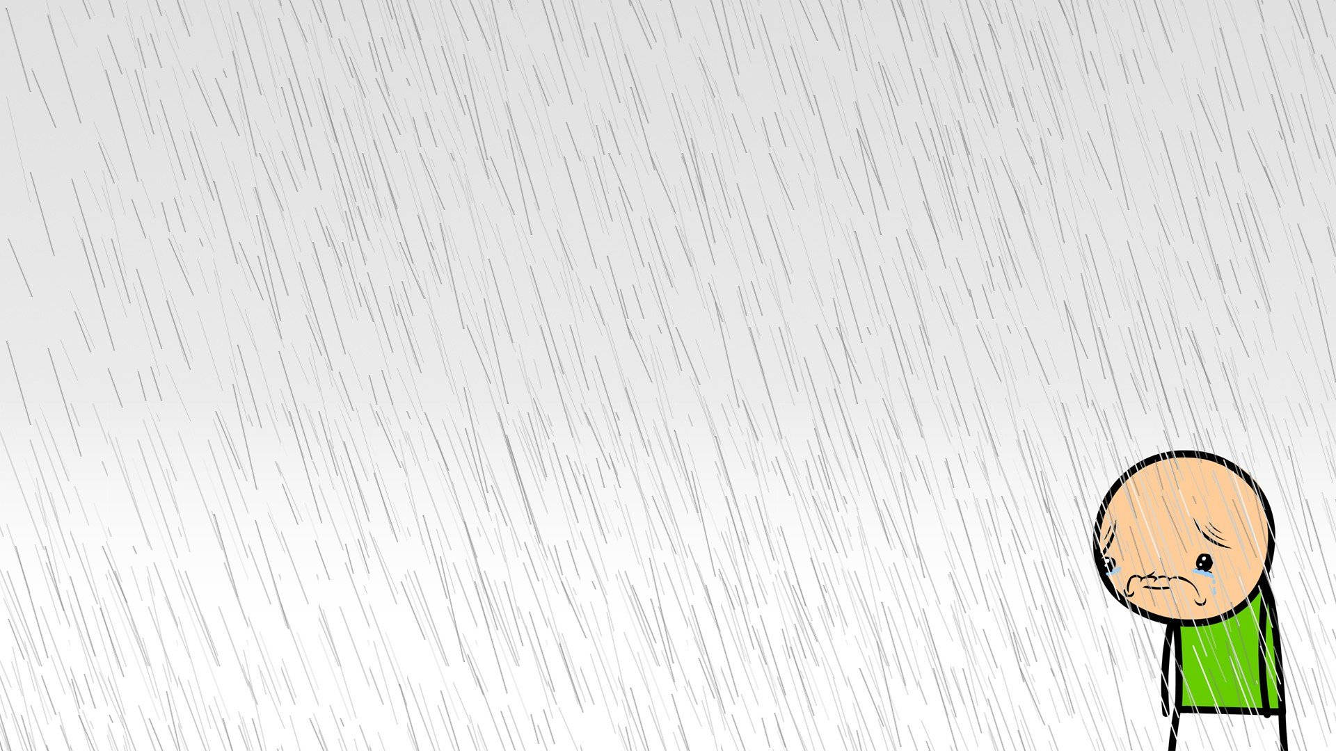 Cyanide And Happiness, green shirt, heavy rain, Full HD Desktop Wallpaper