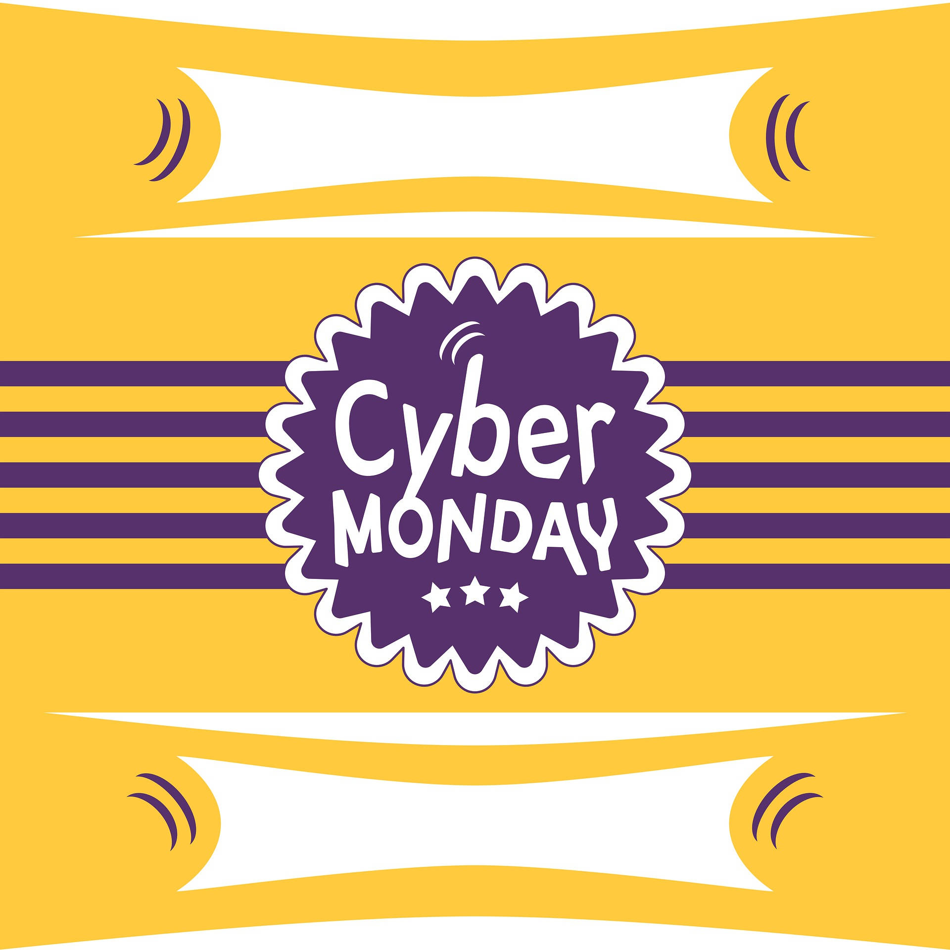 Cyber Monday, yellow, purple, Full HD Desktop Wallpaper