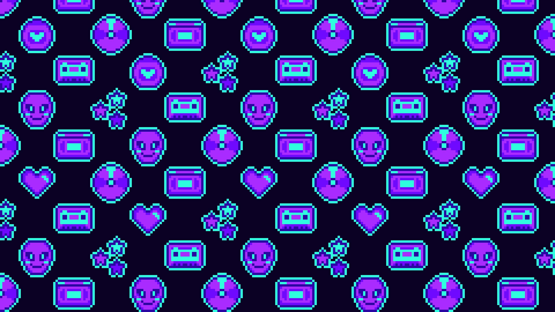 Cyber Y2 K Pattern Background, glowing purple, glowing blue, Full HD Desktop Wallpaper