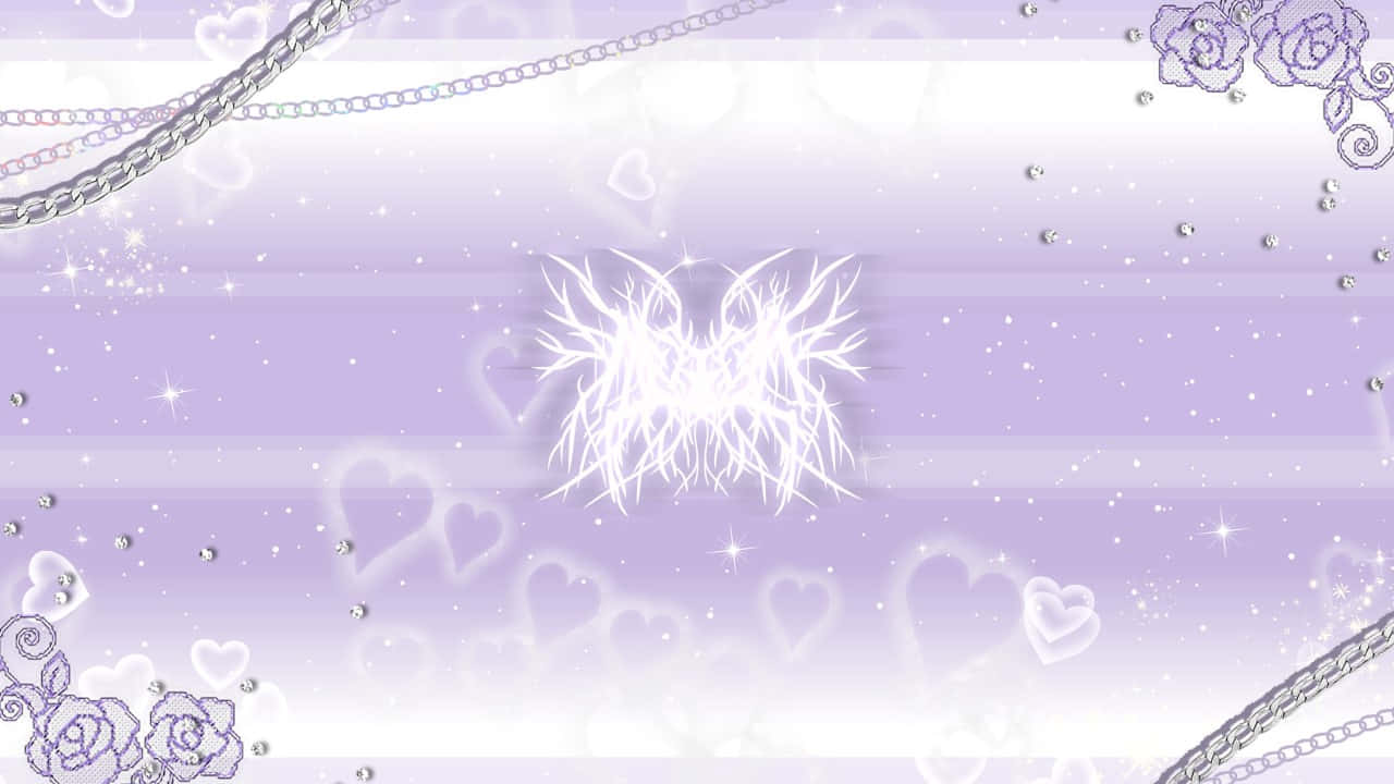Cyber Y2 K, lavender, white feathered wings, HD Desktop Wallpaper