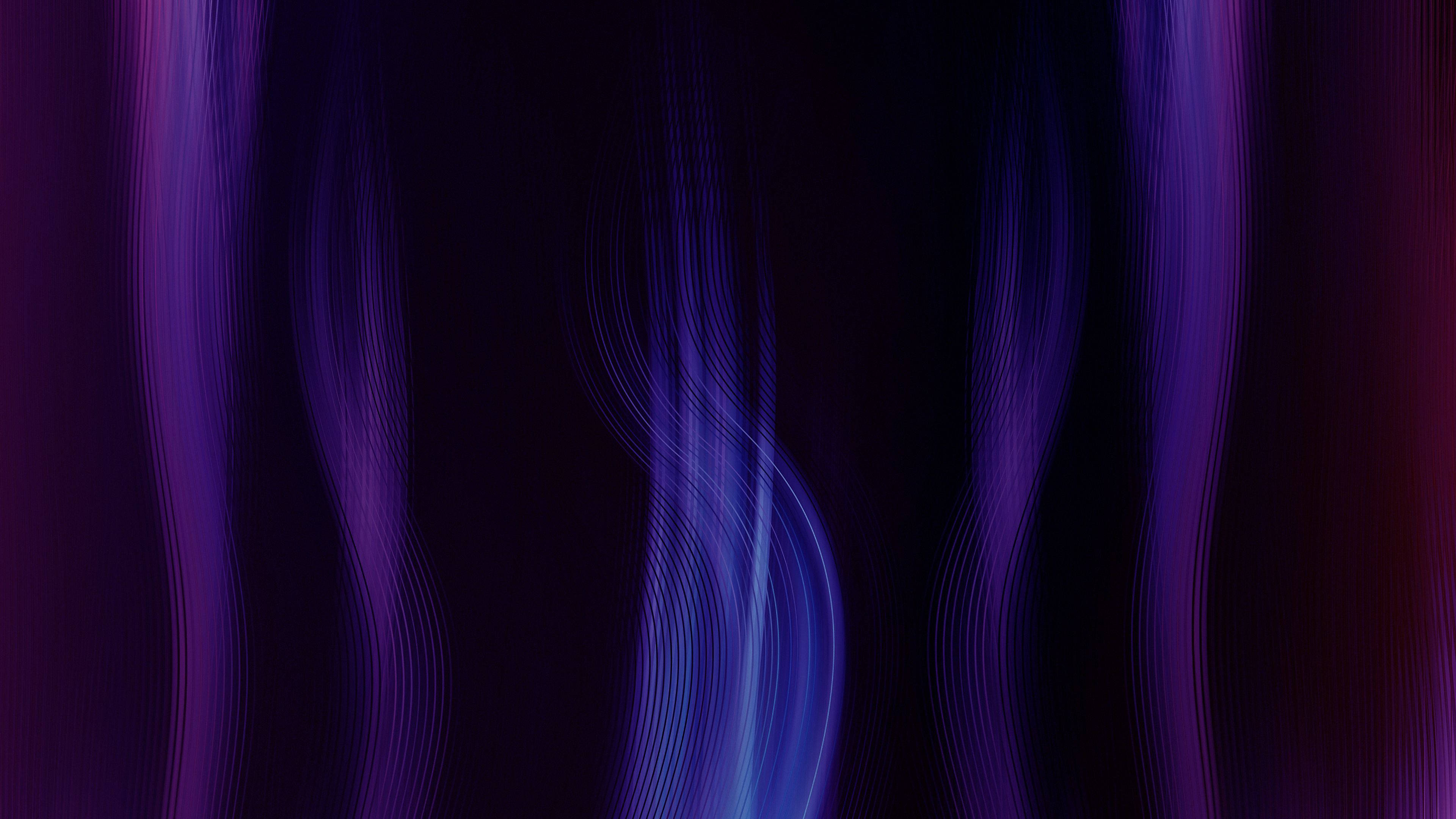 Cyber Blue Smoke, vibrant purple, blue light streaks, 4K Desktop Wallpaper