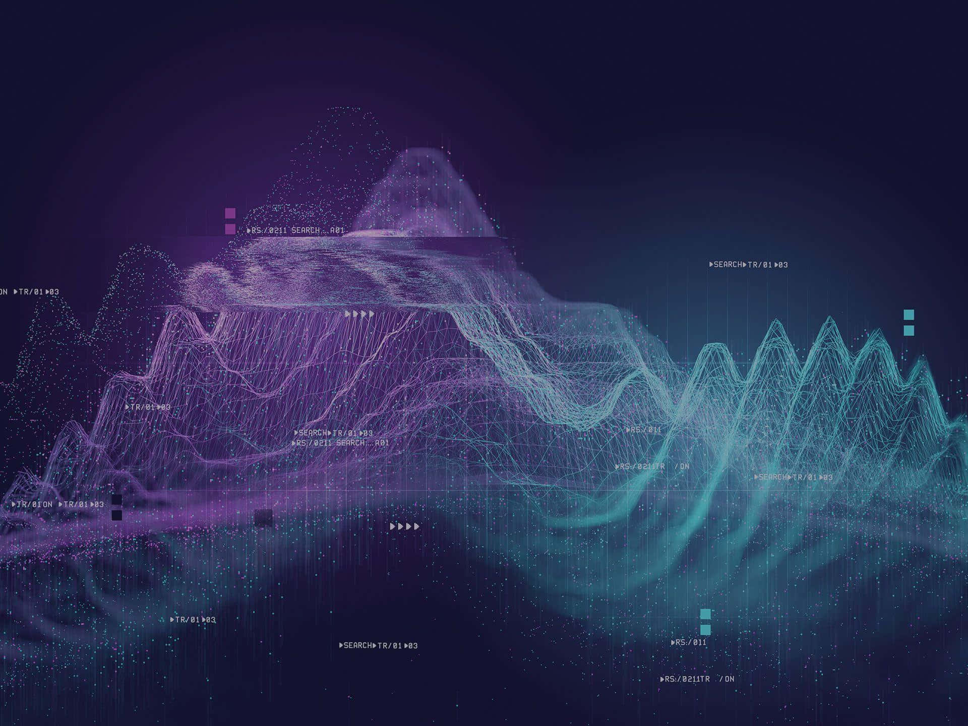 Cybercore, data wave, glowing purple, Full HD Desktop Wallpaper
