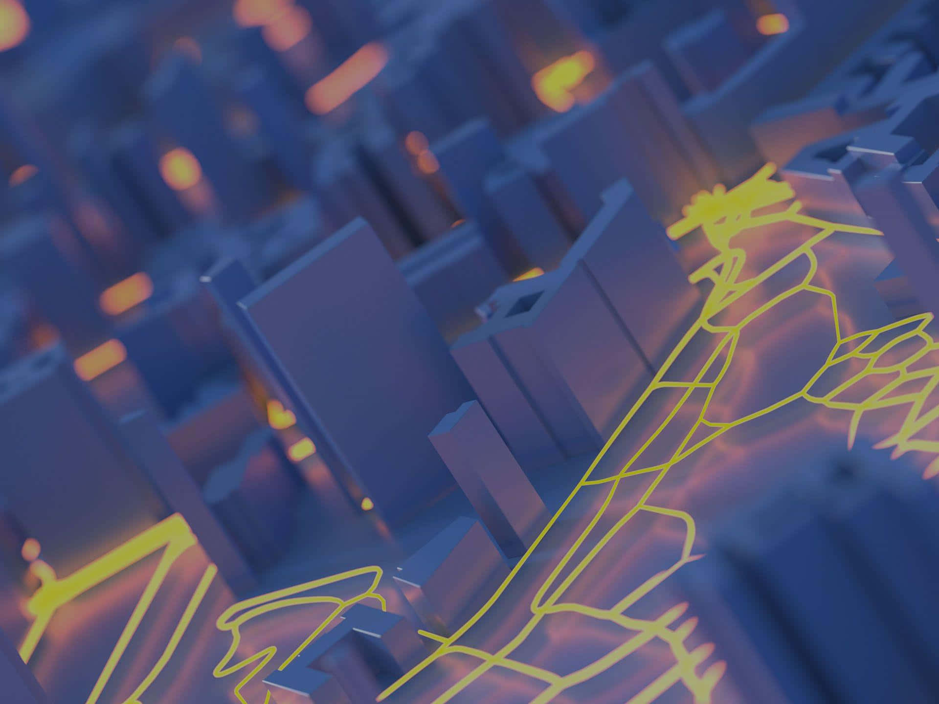 Cybercore, cityscape, glow, Full HD Desktop Wallpaper
