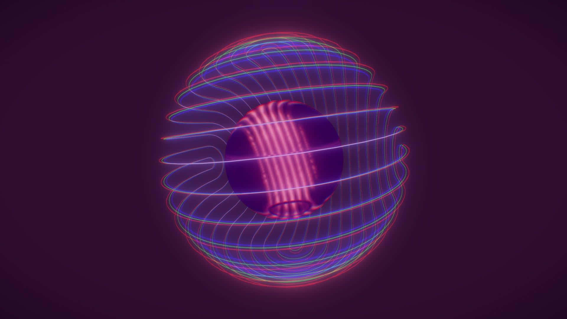 Cybercore, neon blue, pink spiral lines, Full HD Desktop Wallpaper