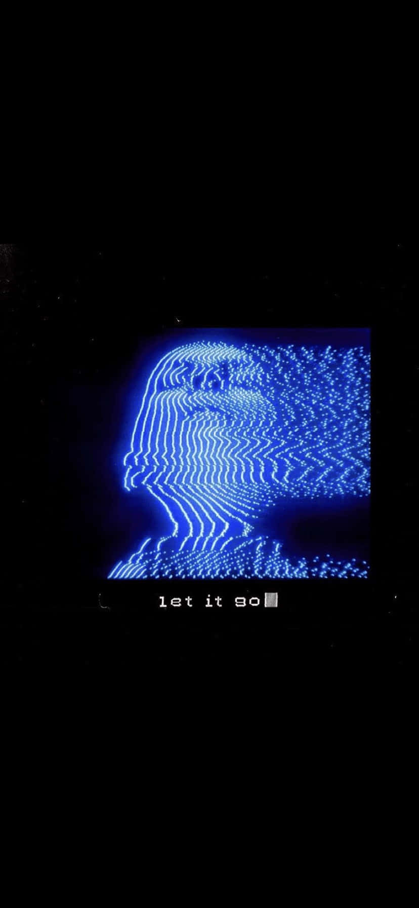 Cybercore, let it go, glowing blue, HD Phone Wallpaper