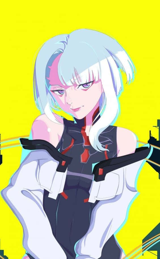 Cyberpunk 2077 Characters, anime girl, silver hair, SD Phone Wallpaper