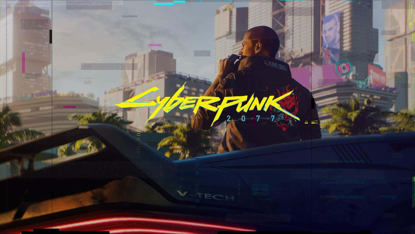 Cyberpunk 2077, neon-lit futuristic cityscape, towering skyscrapers, HD Desktop Wallpaper