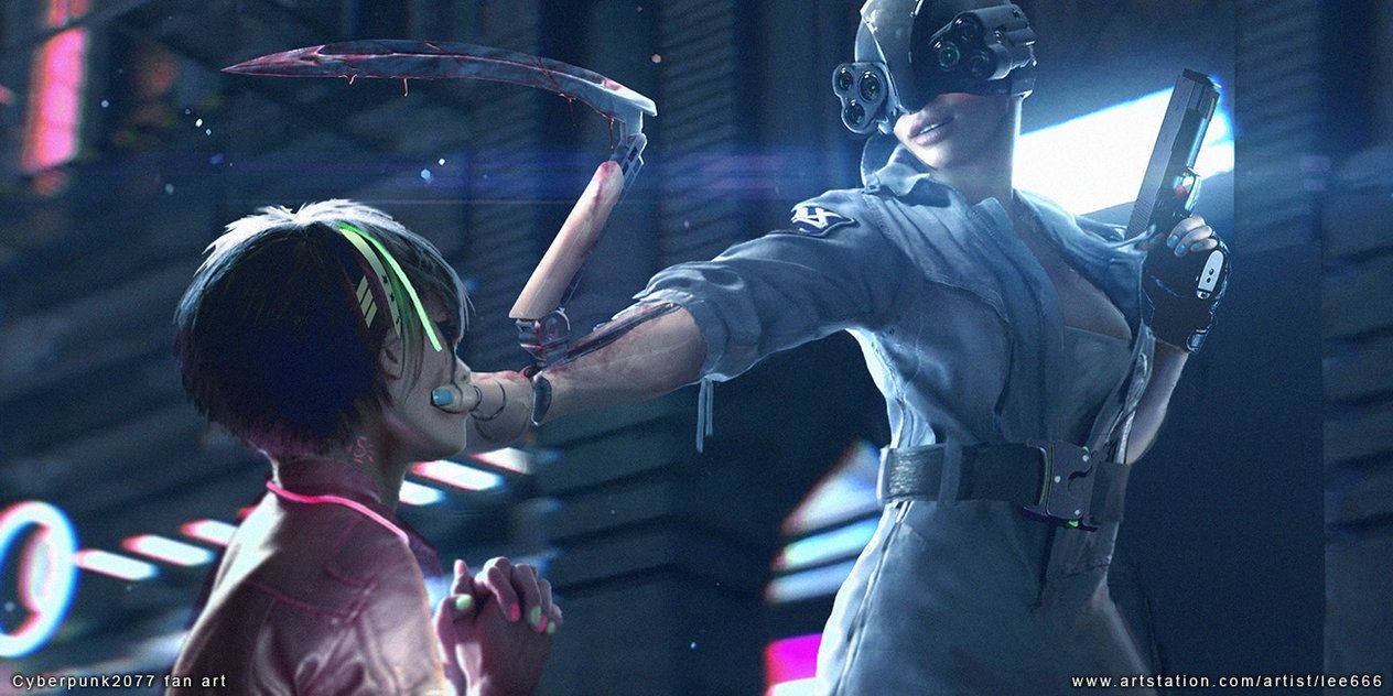 Cyberpunk 2077, female cyborg assassin, helmet, SD Desktop Wallpaper
