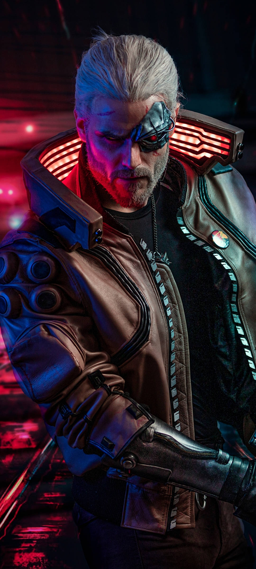 Cyberpunk 2077, gang leader, cybernetic eye, Full HD Phone Wallpaper