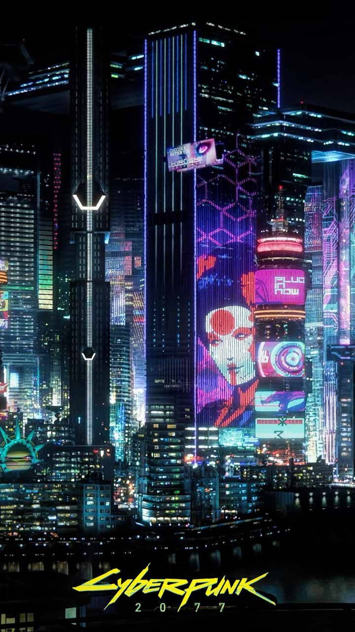Night City, Cyberpunk 2077, neon-drenched, HD Phone Wallpaper