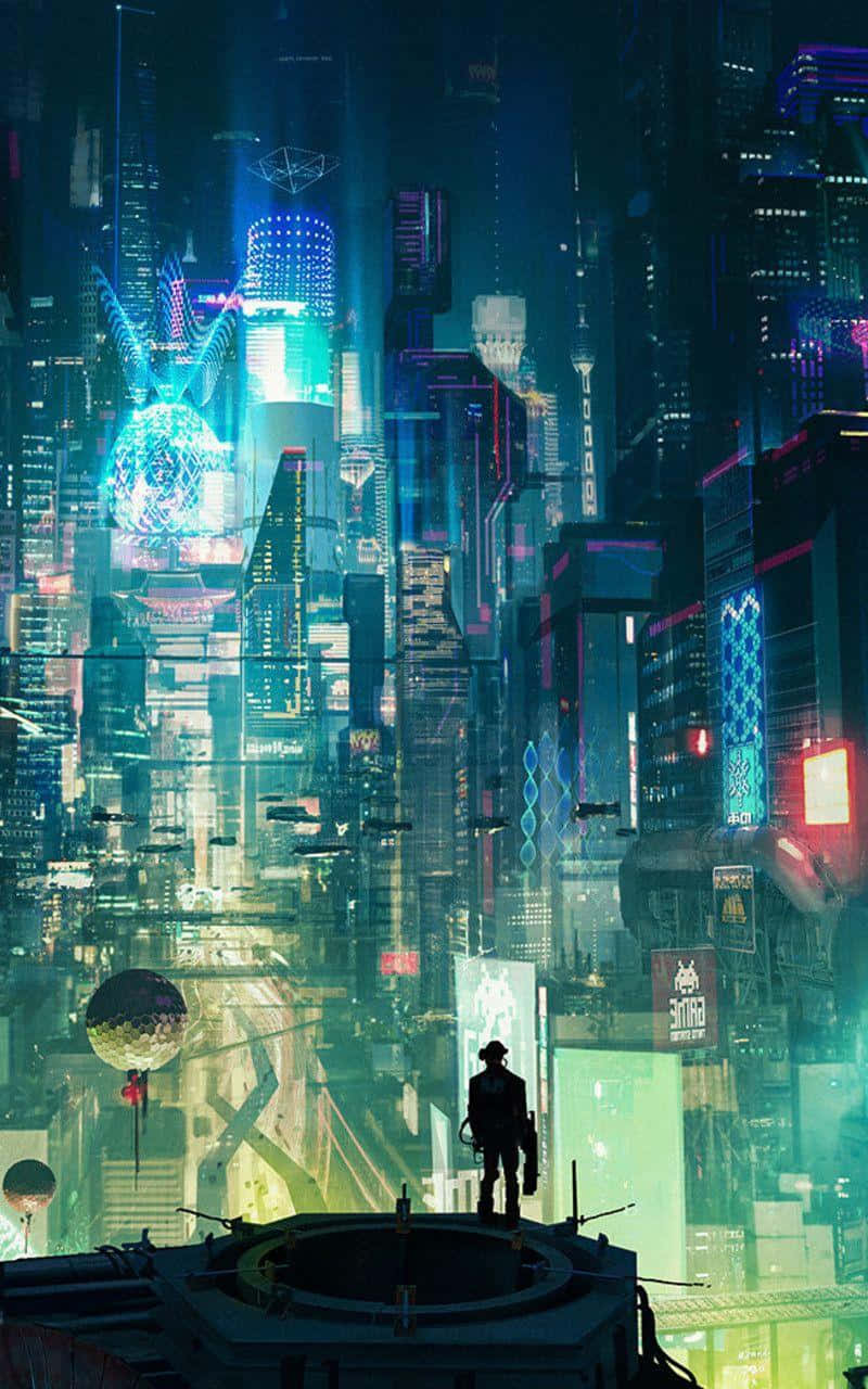 Cyberpunk, cityscape, neon-lit, HD Phone Wallpaper