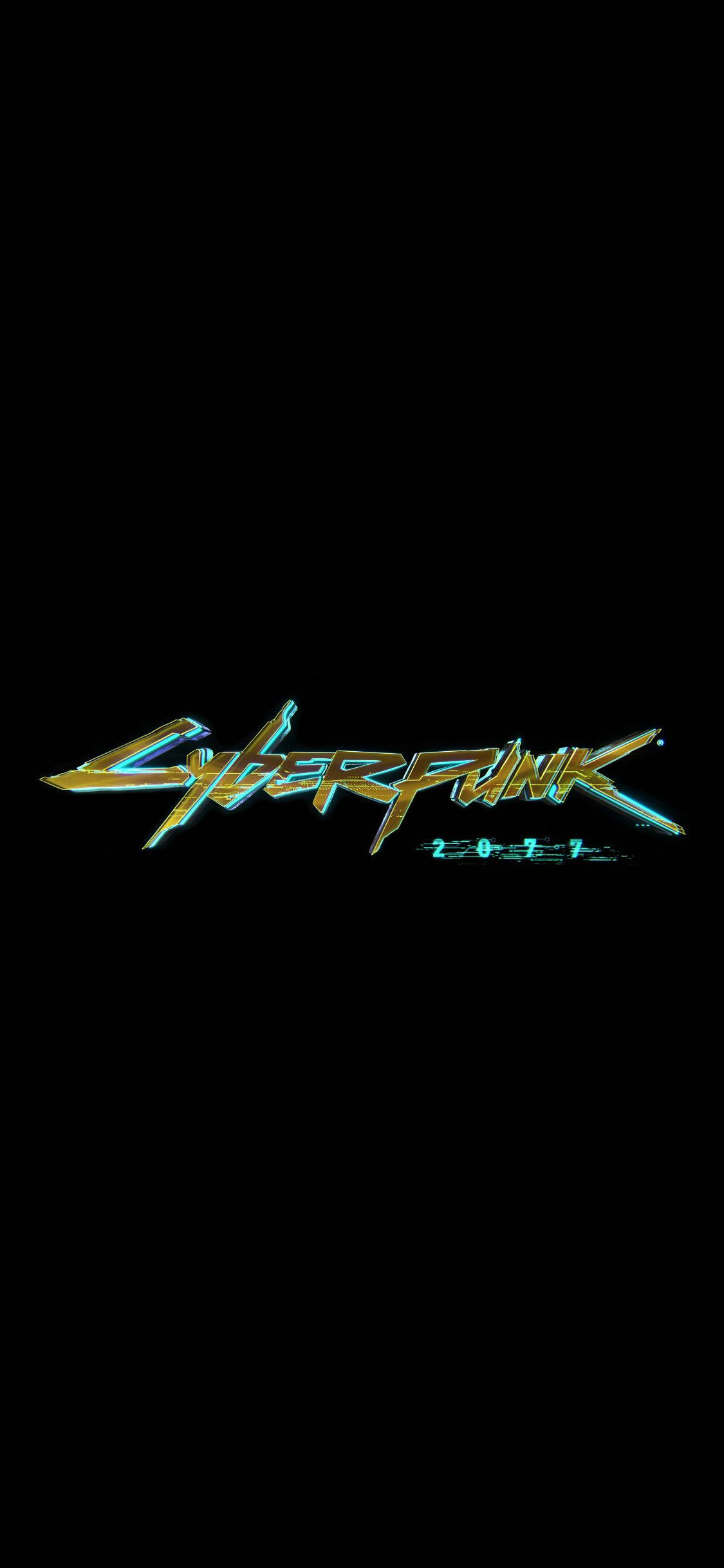 Cyberpunk 2077, neon, black background, Full HD Phone Wallpaper