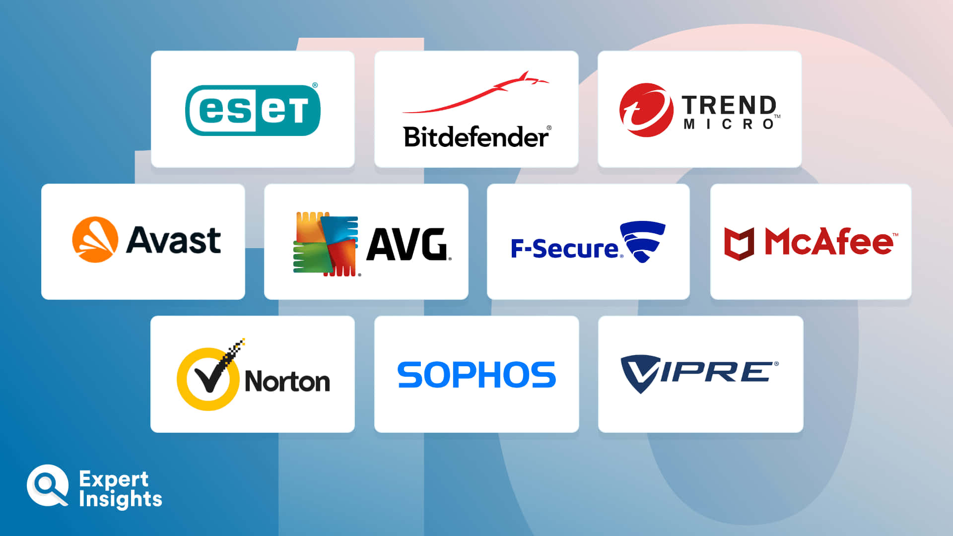 antivirus, soft blue gradient background, abstract shapes, Full HD Desktop Wallpaper