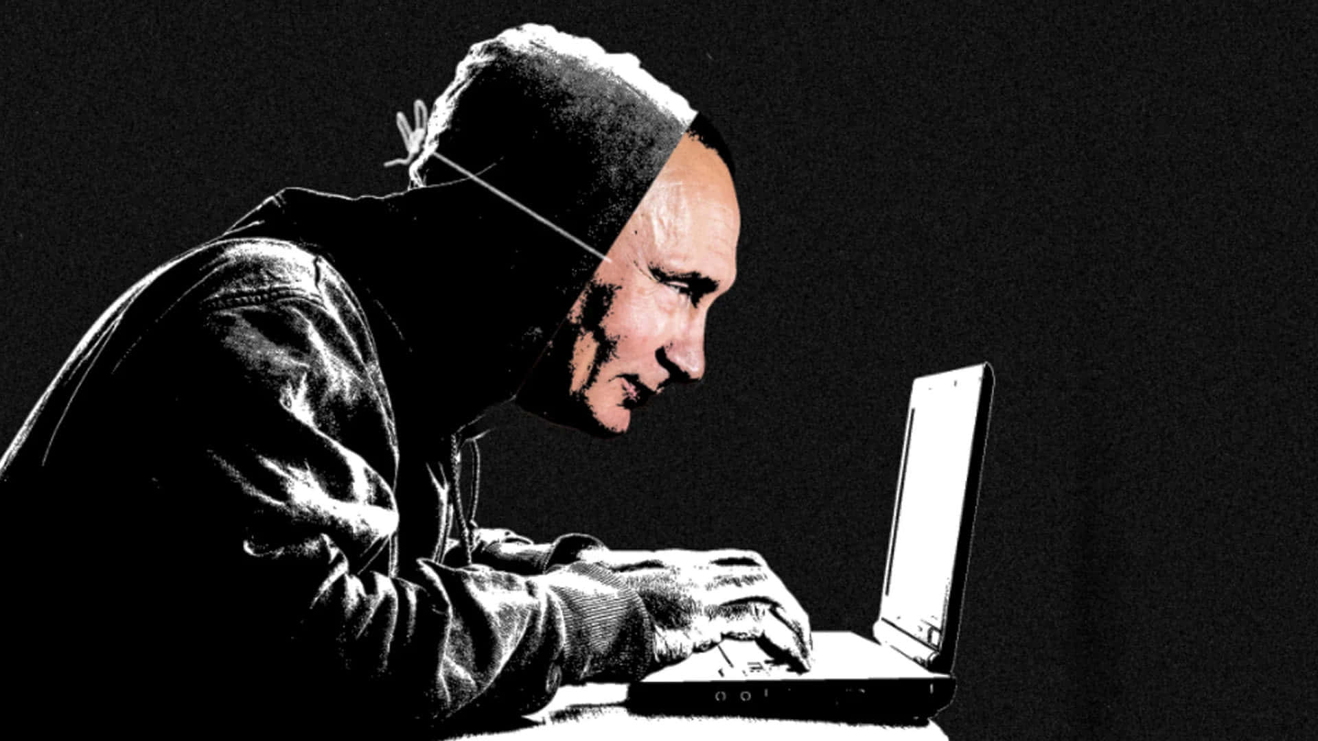 Cybersecurity, hooded figure, laptop, Full HD Desktop Wallpaper