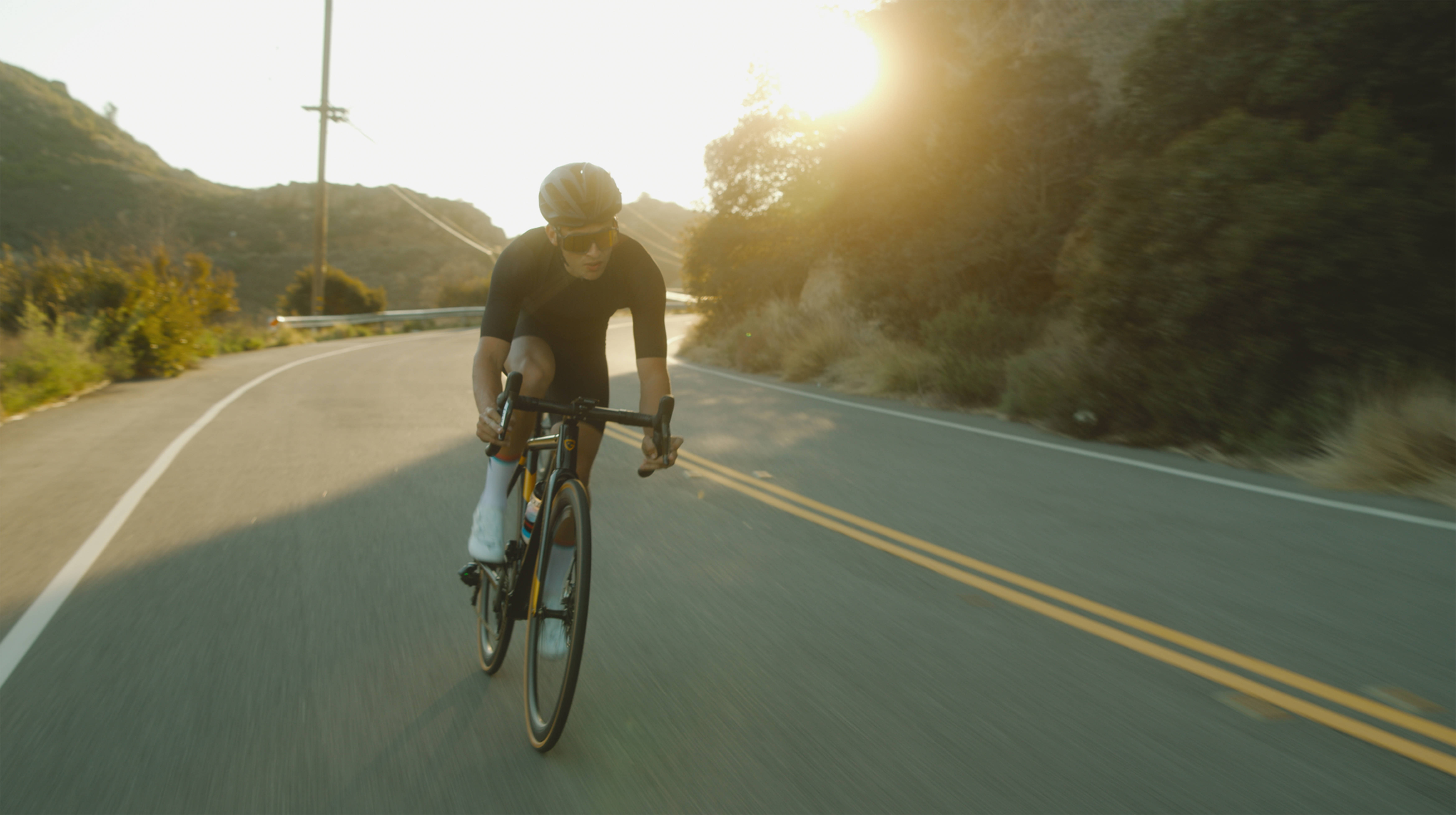 winding road, golden sunset light, hills, 5K Desktop Wallpaper