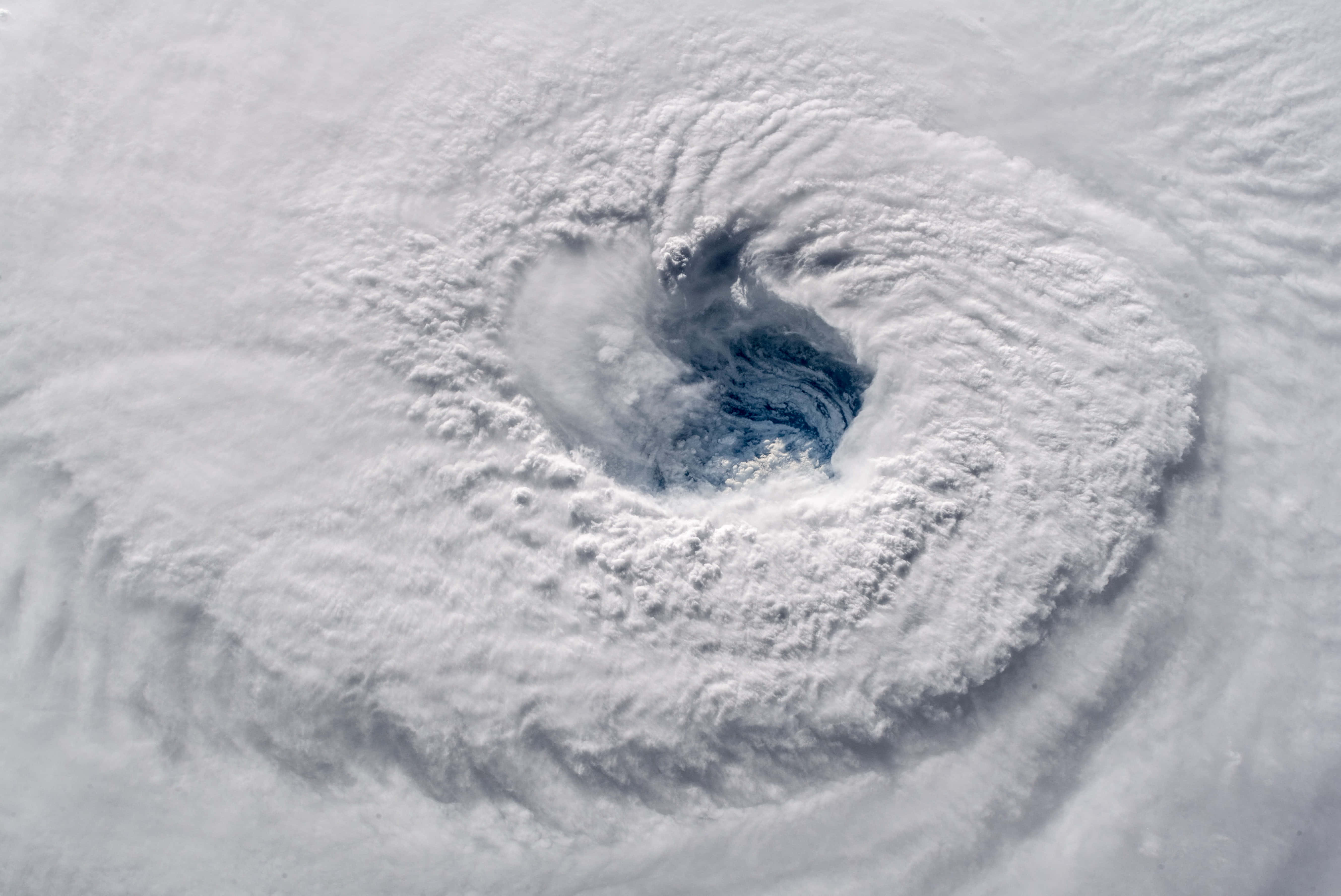 Cyclone, hurricane, swirling white clouds, 5K Desktop Wallpaper