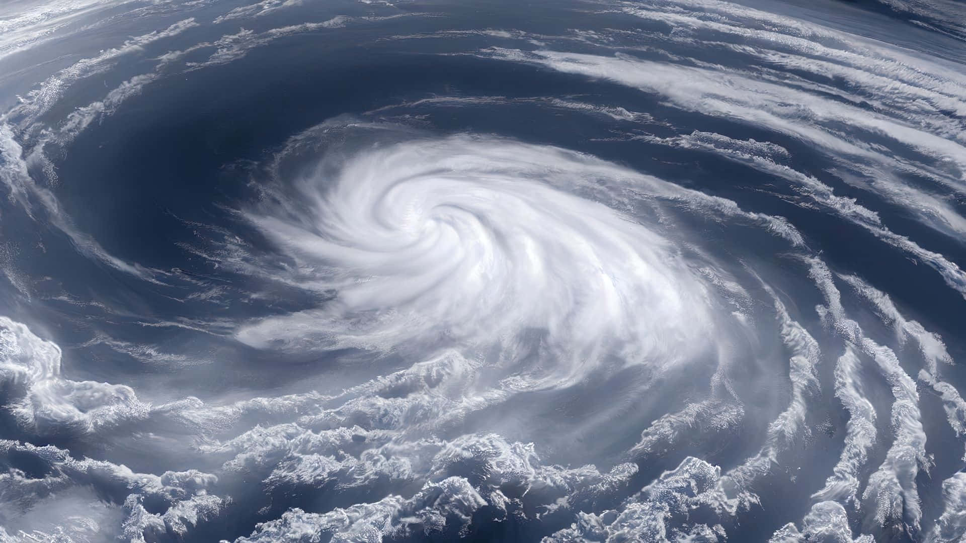 Cyclone, satellite view, white clouds, Full HD Desktop Wallpaper