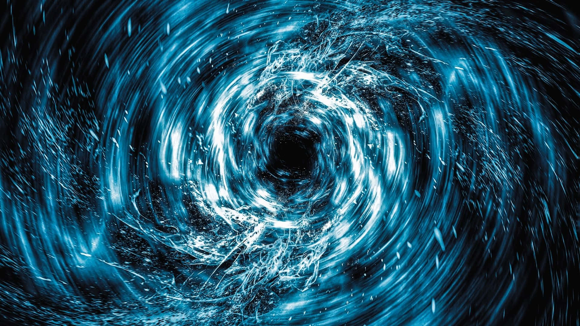 Cyclone, electric blue energy, glowing particles, Full HD Desktop Wallpaper