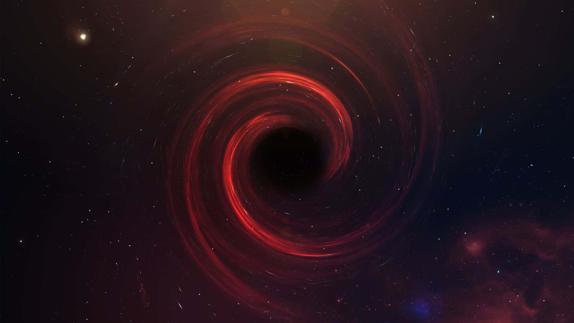 Cyclone, swirling red accretion disk, black hole, Full HD Desktop Wallpaper