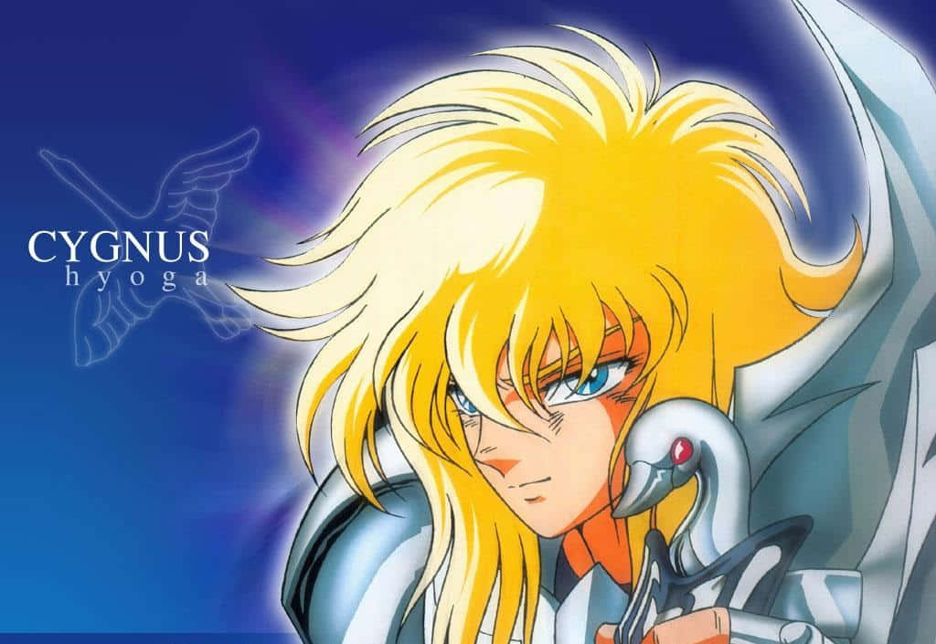 Cygnus Hyoga, golden hair, blue eyes, SD Desktop Wallpaper