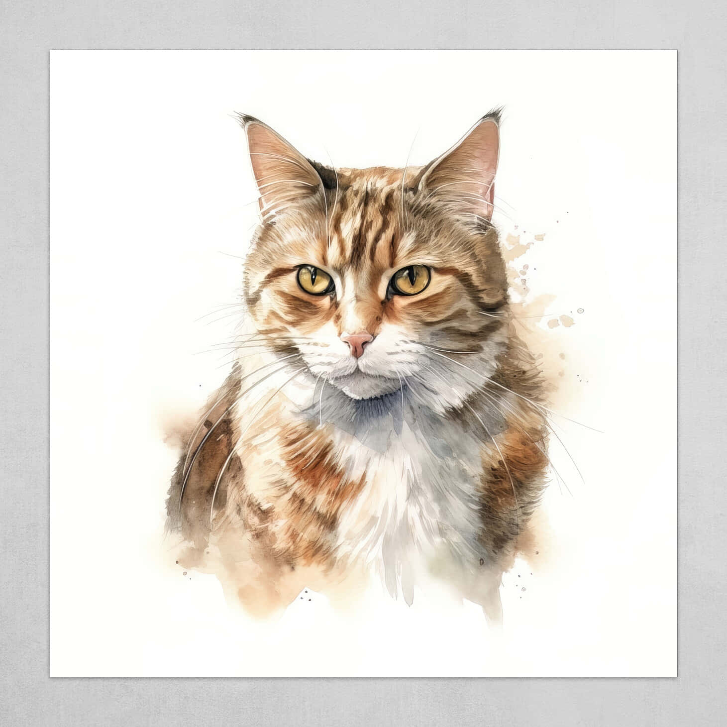 Cymric, tabby cat, amber eyes, HD Desktop Wallpaper