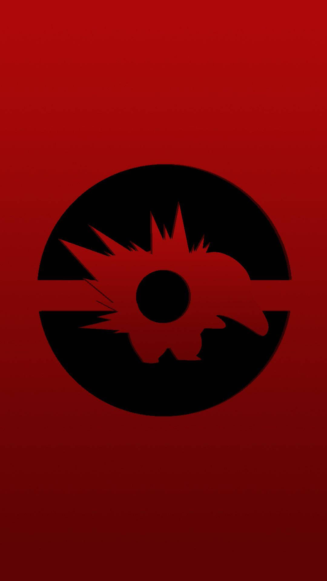 Cyndaquil, black circular emblem, stylized explosion design, Full HD Phone Wallpaper
