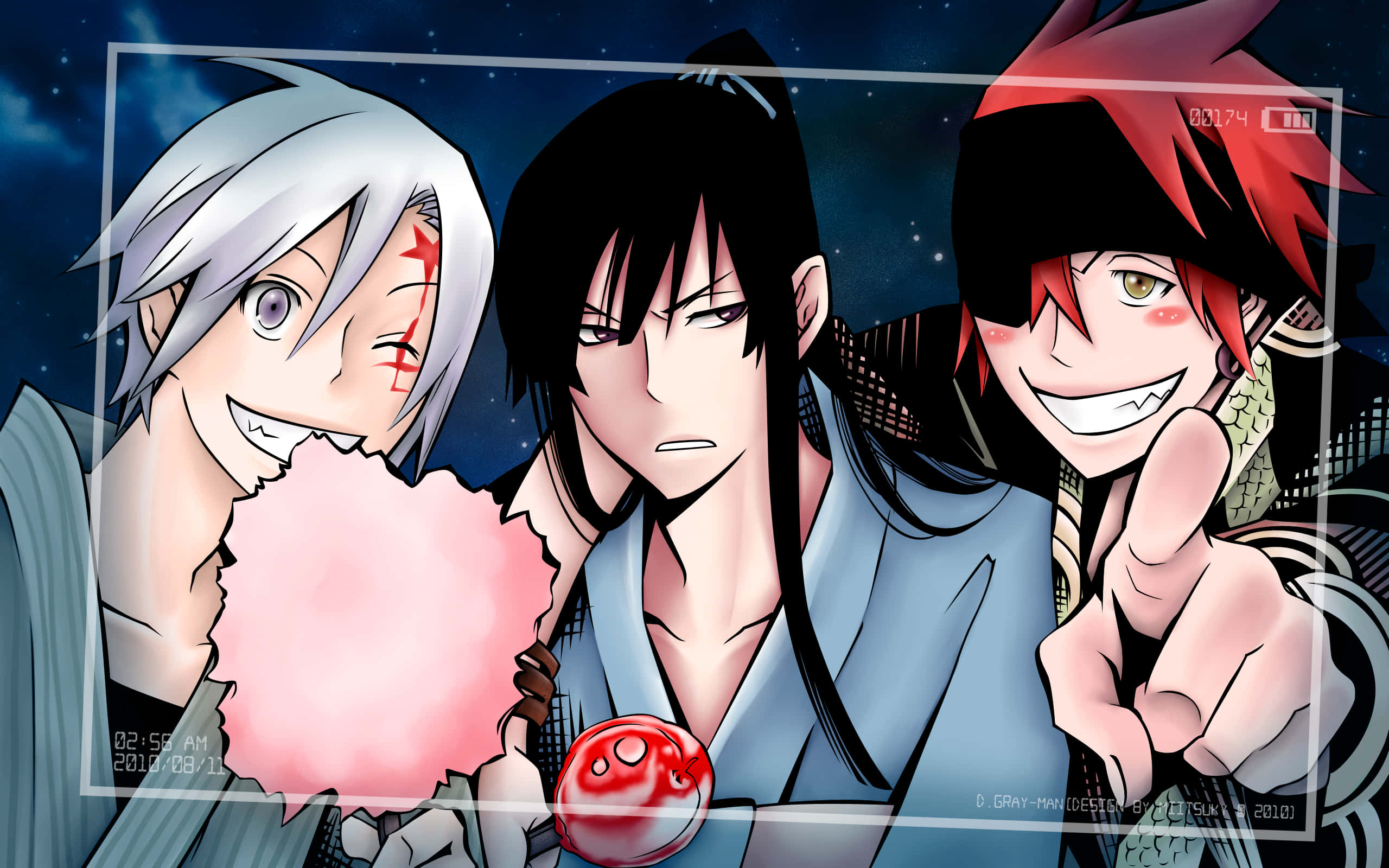 D Gray Man, anime characters, starry night sky, 2K Desktop Wallpaper