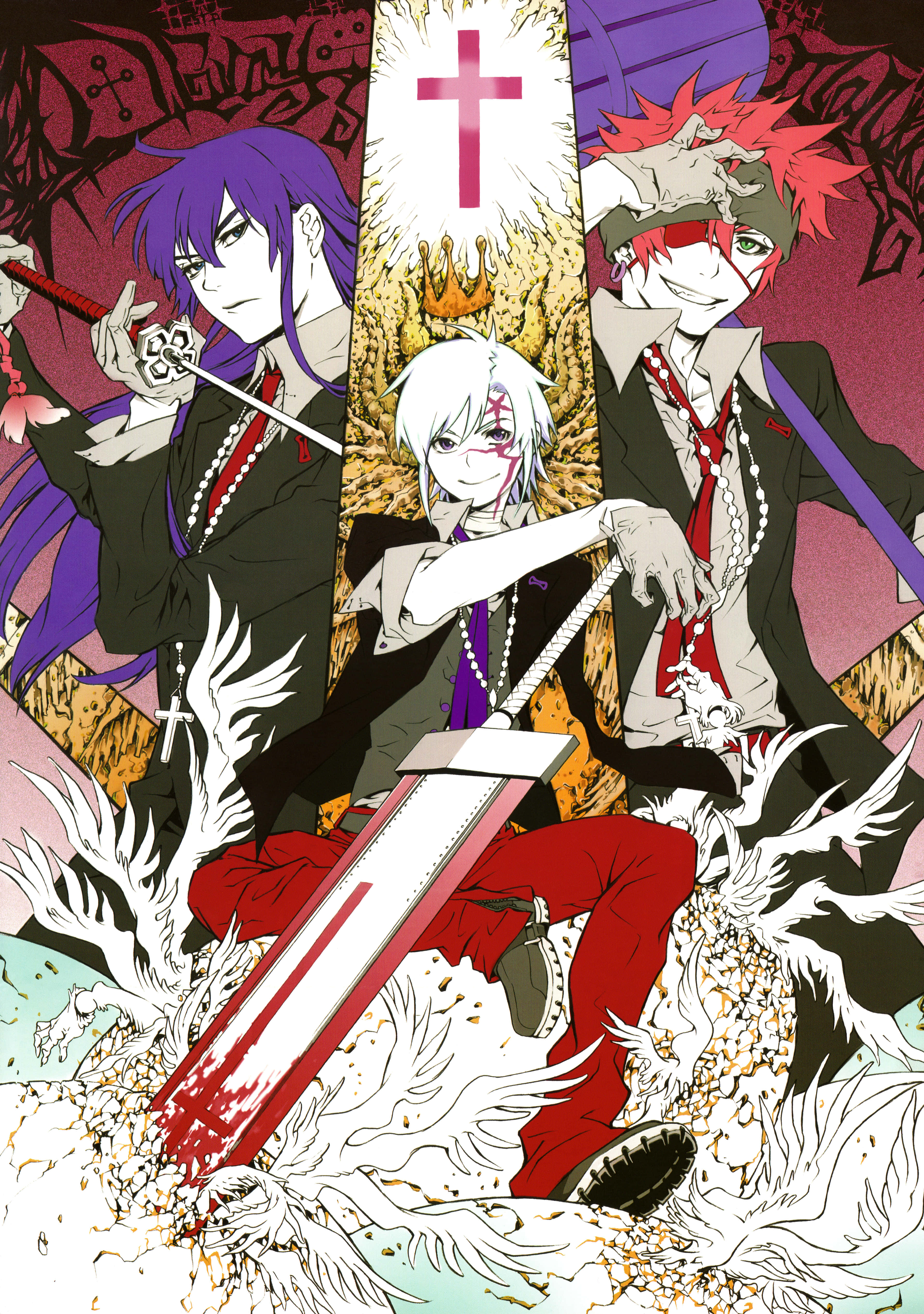 D Gray Man, swords, crosses, 5K Phone Wallpaper