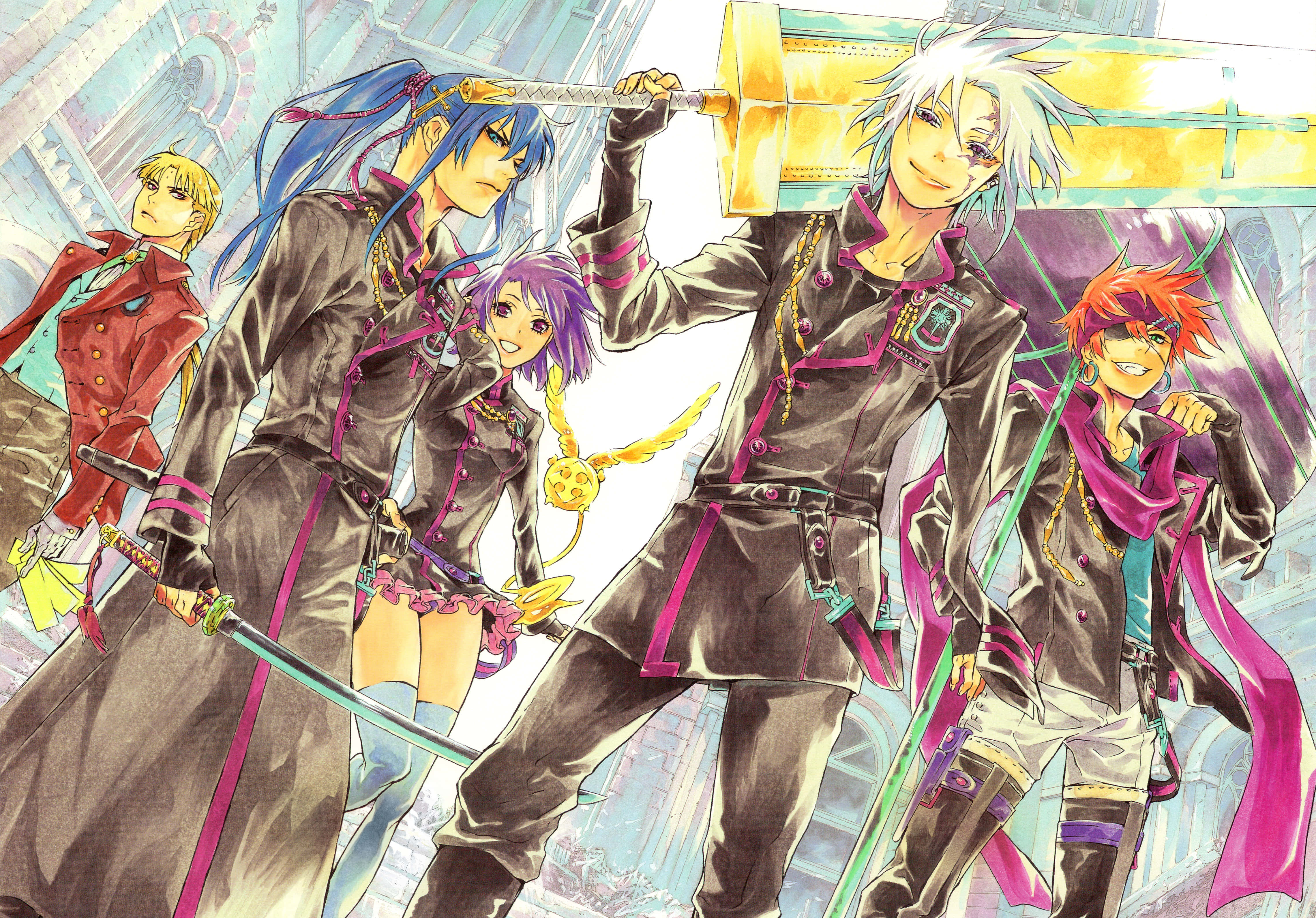 D Gray Man, anime characters, stylish outfits, 4K Desktop Wallpaper
