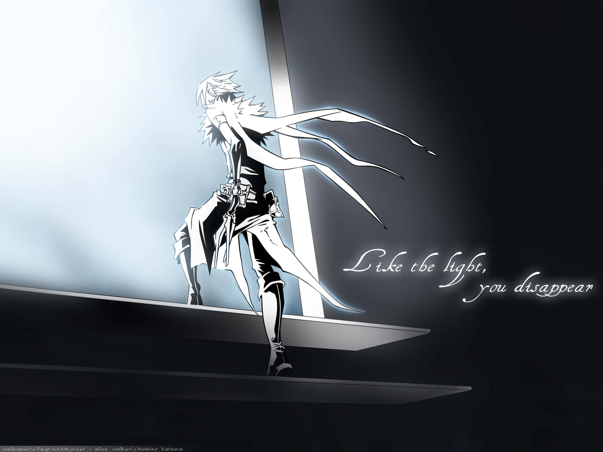 D Gray Man, spiky white hair, platform, Full HD Desktop Wallpaper