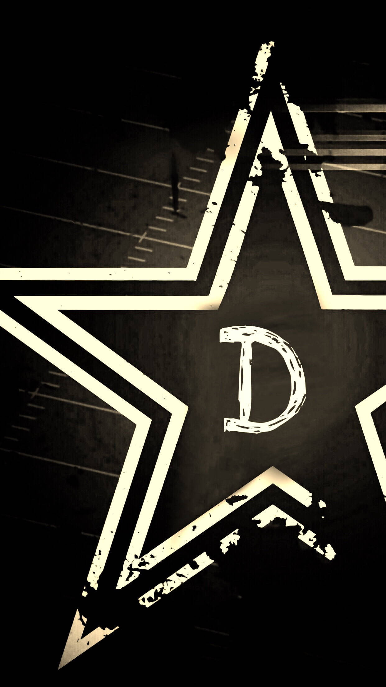 Letter D, star, white star, Full HD Phone Wallpaper