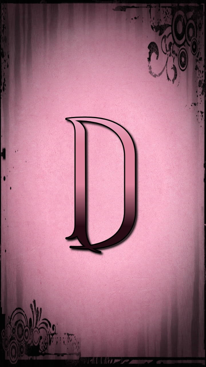 pink gothic aesthetic, letter D, dark burgundy, HD Phone Wallpaper