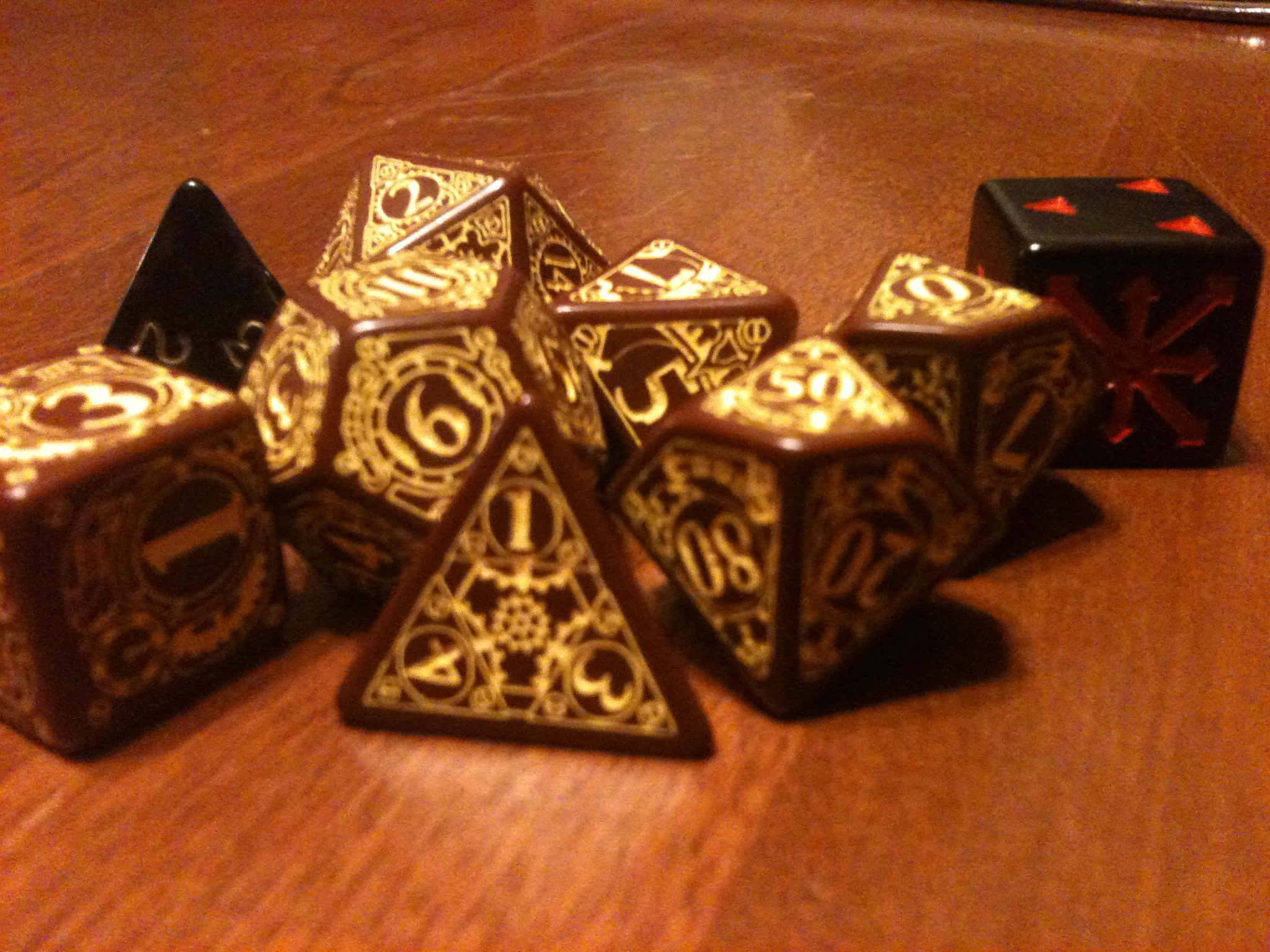 D20, 20 Sided Dice, brown, Full HD Desktop Wallpaper