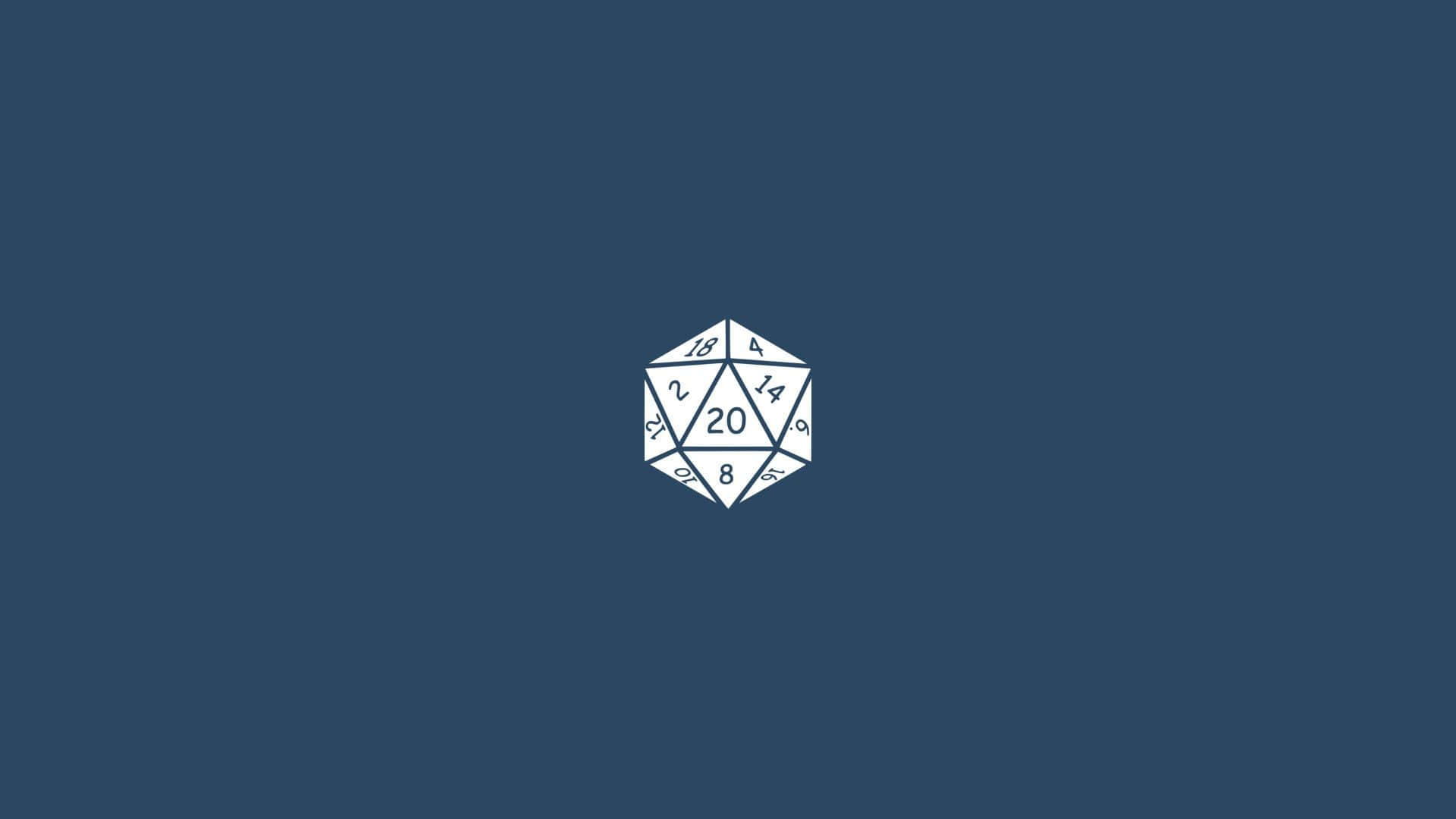 D20, white, 20-sided die, Full HD Desktop Wallpaper