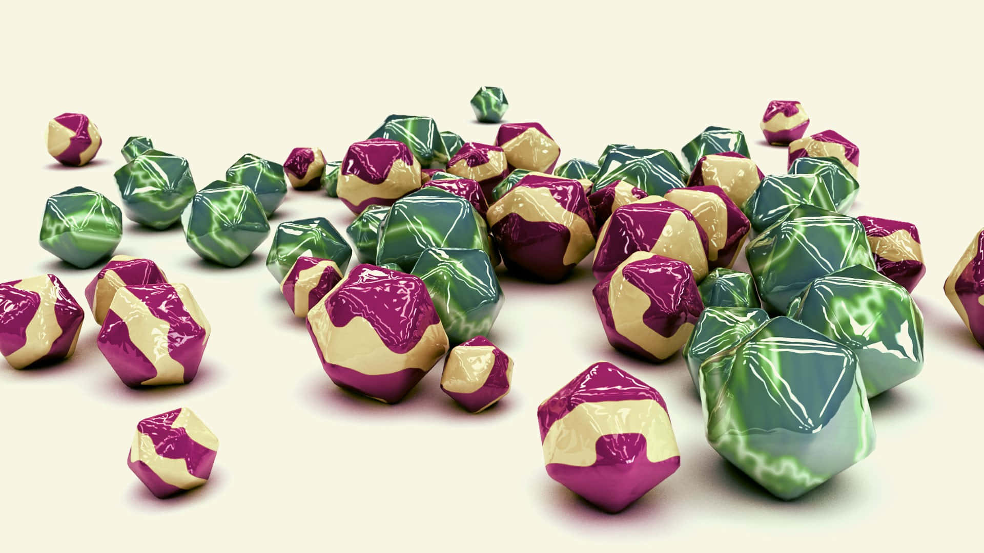 D20, green, purple, Full HD Desktop Wallpaper