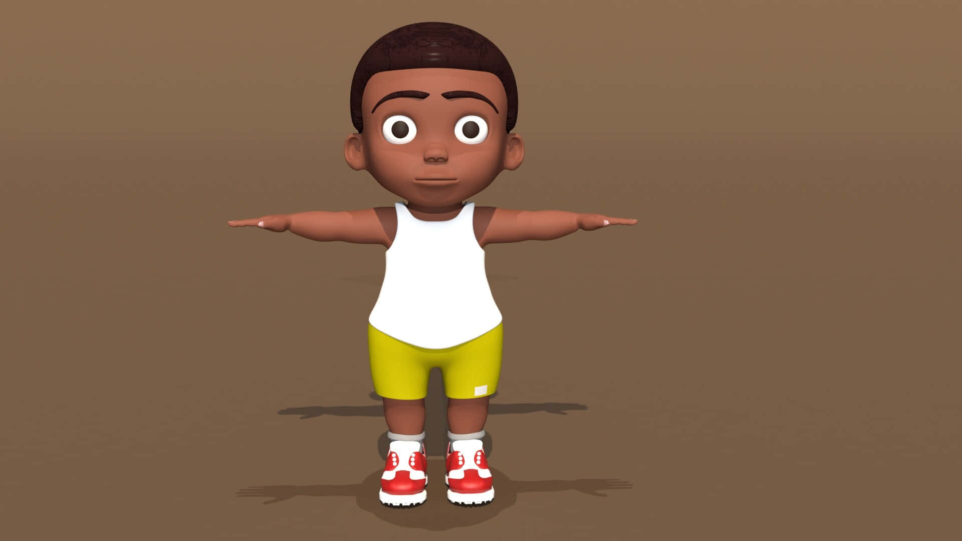Dababy, 3d-rendered cartoon boy, white tank top, Full HD Desktop Wallpaper
