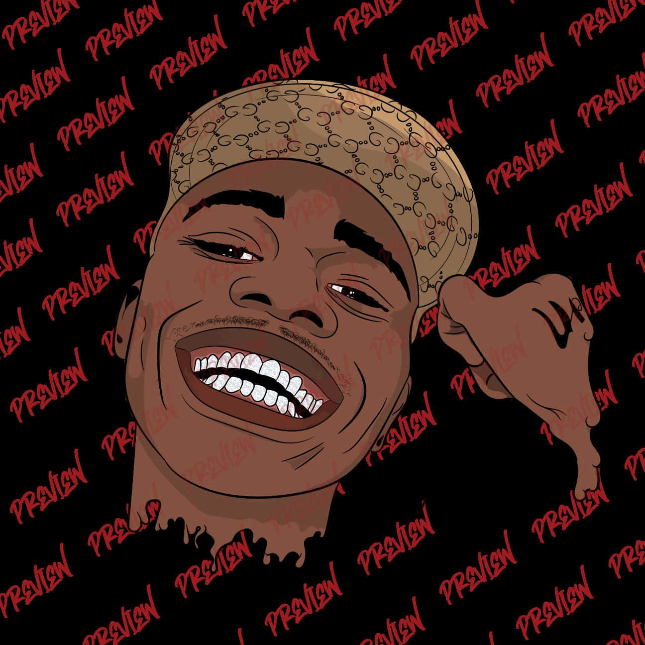 DaBaby, brown cap, patterned cap, HD Desktop Wallpaper