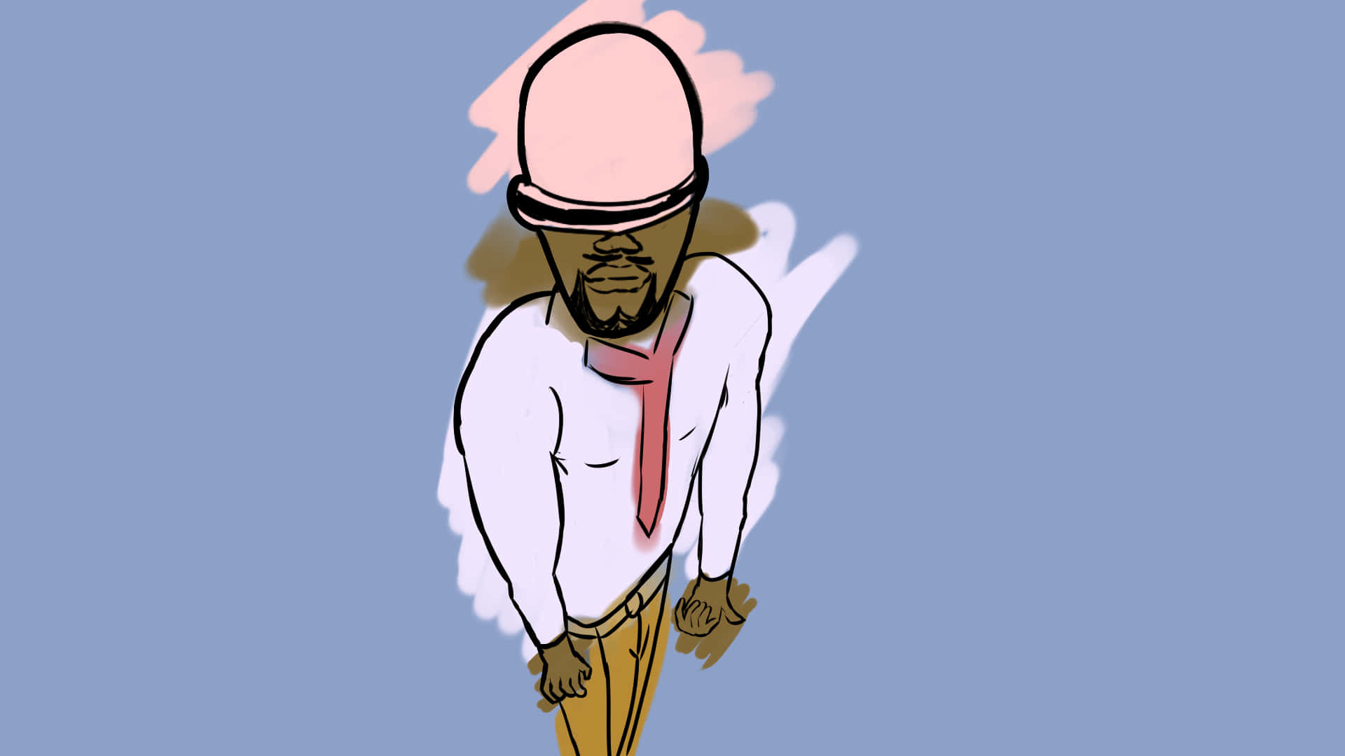 Dababy, cartoon debut, white shirt, Full HD Desktop Wallpaper