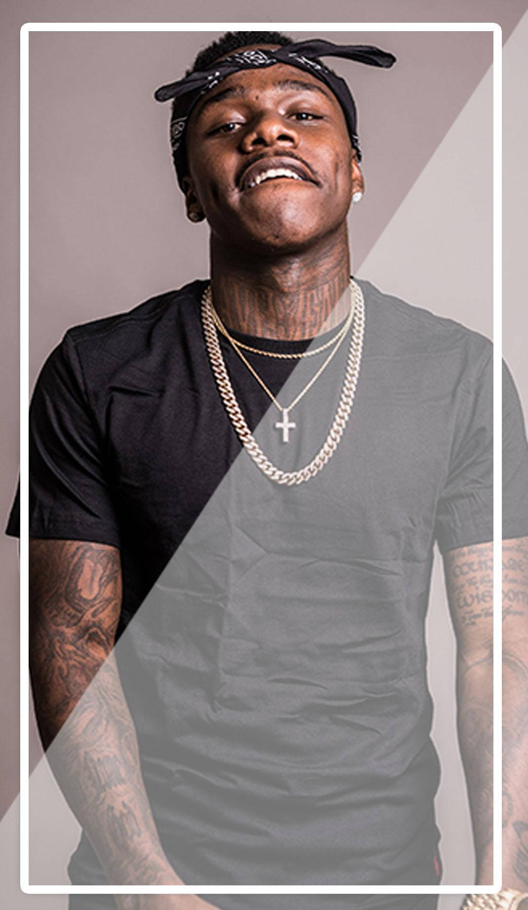 Dababy Phone, black bandana, tattoos, HD Phone Wallpaper