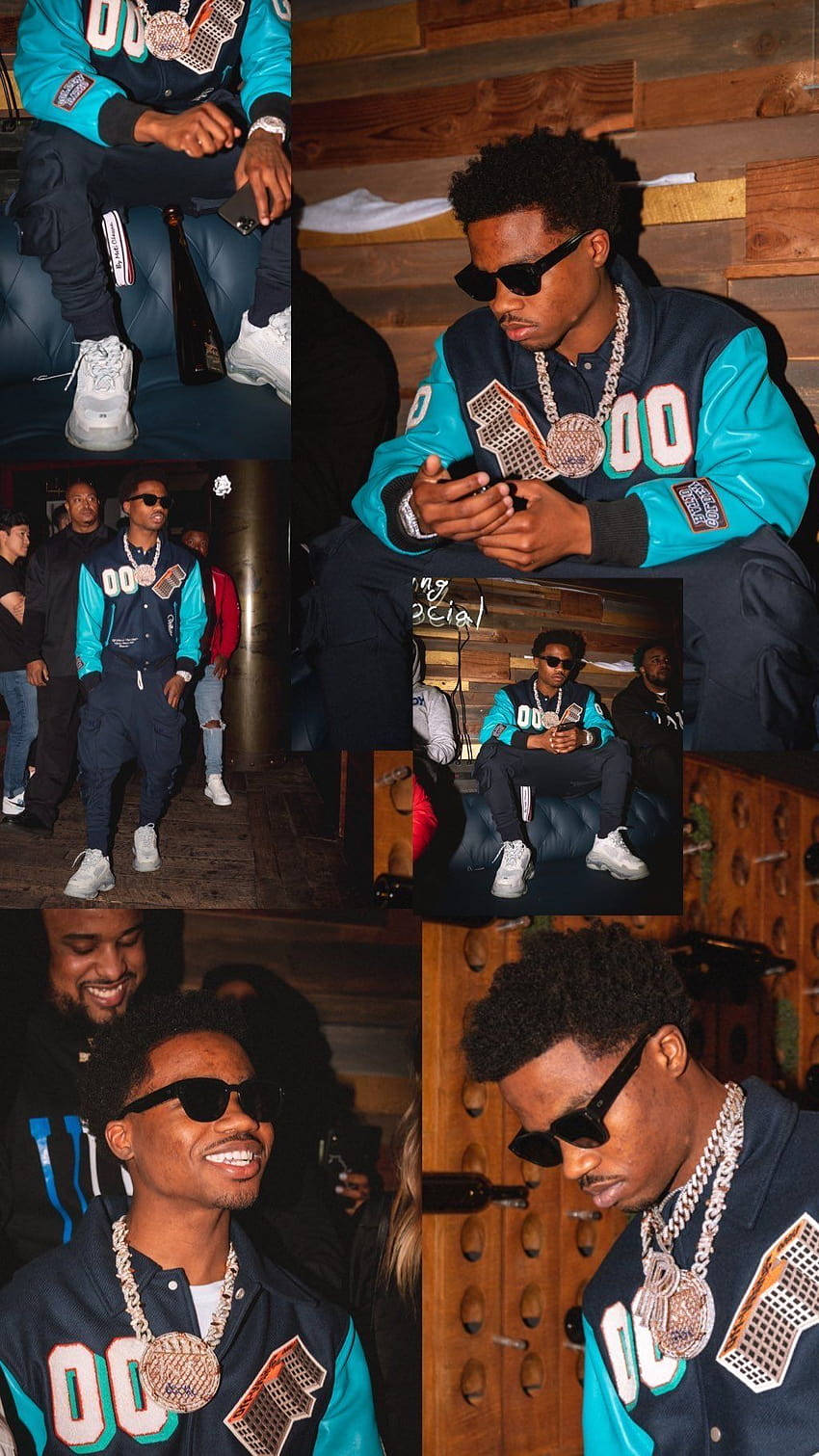Dababy Phone, navy blue jacket, teal and navy jacket, HD Phone Wallpaper