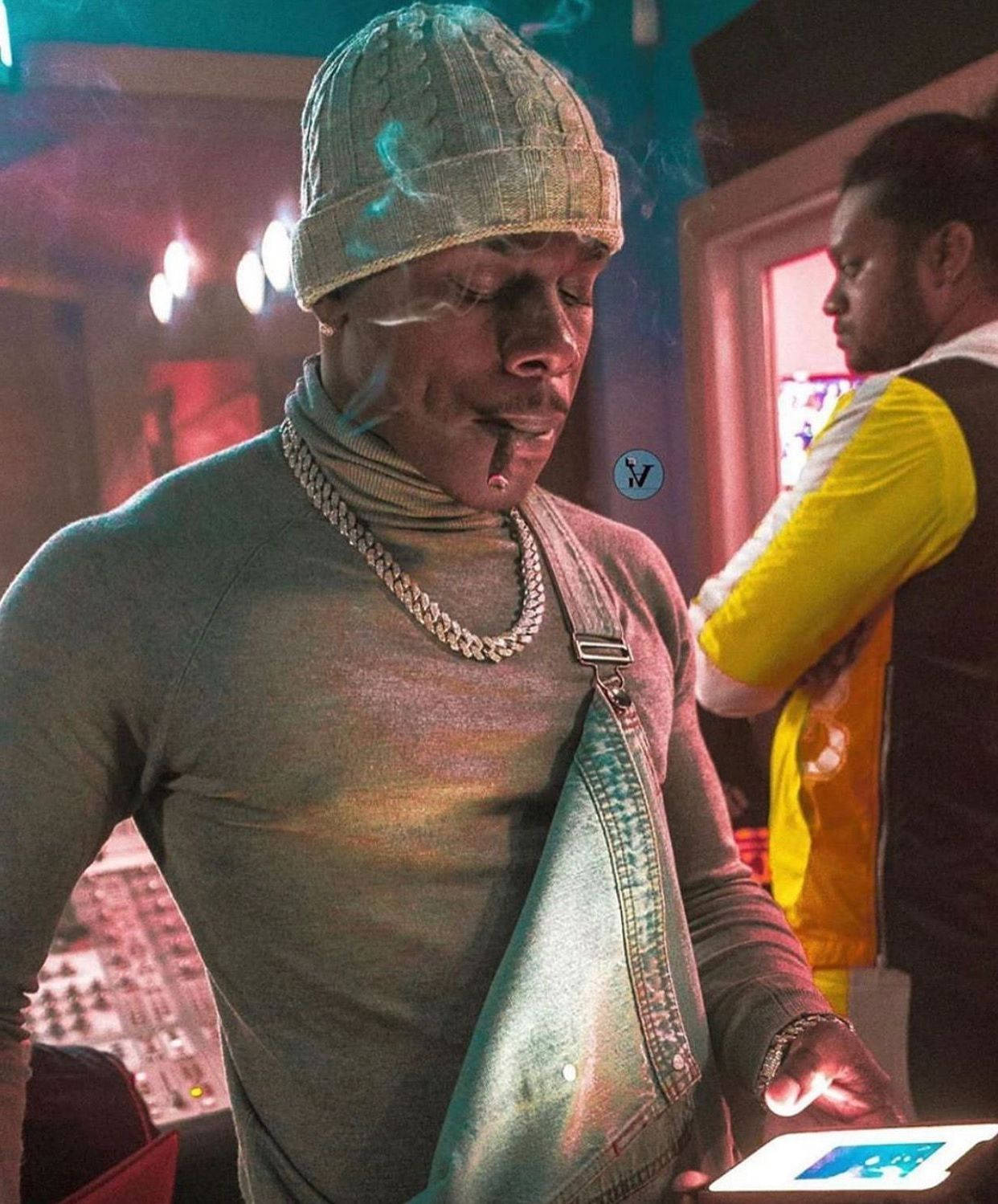 Dababy Phone, knit beanie, chain necklace, HD Phone Wallpaper