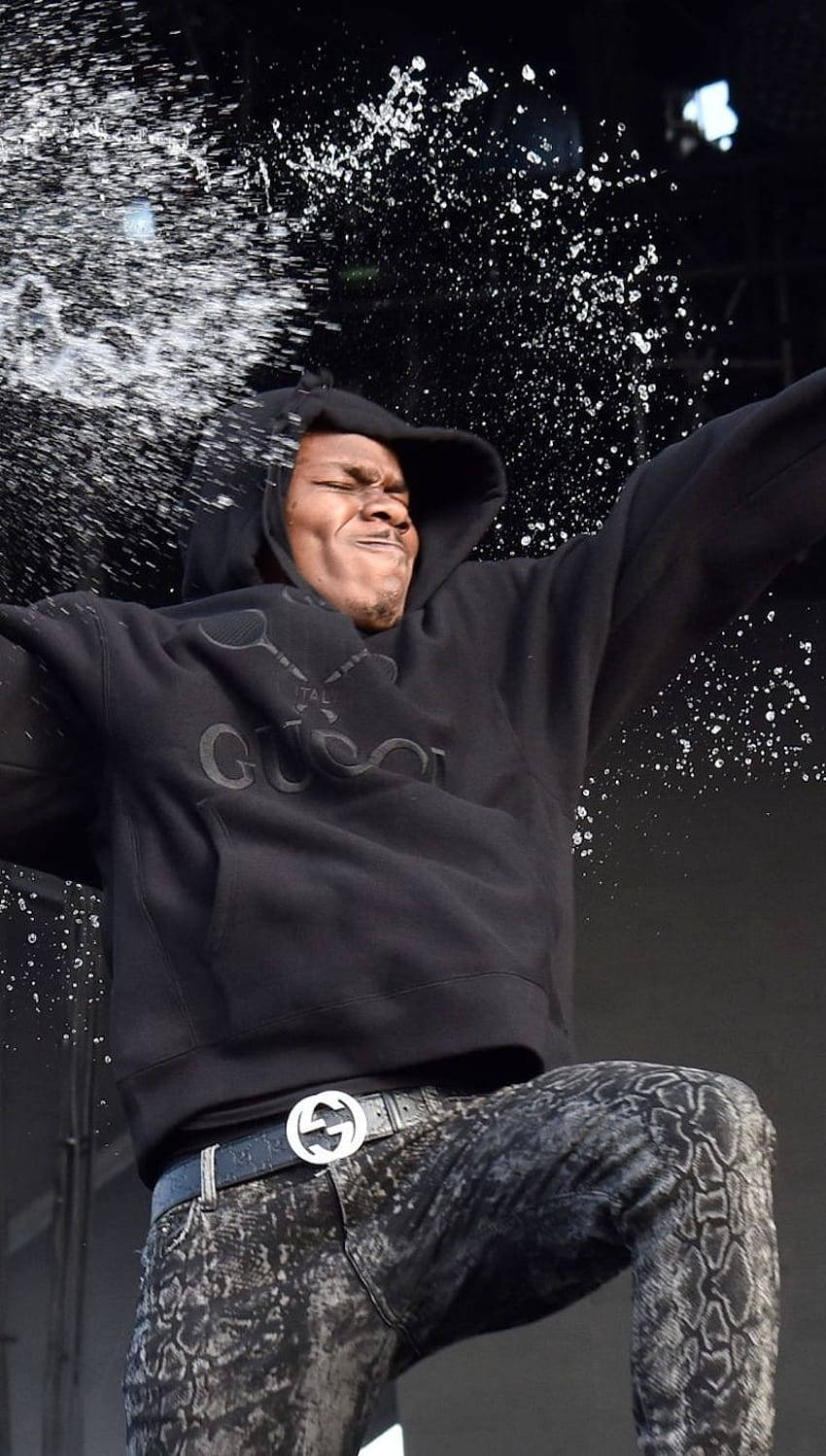 Dababy Phone, black hoodie, snakeskin pants, HD Phone Wallpaper