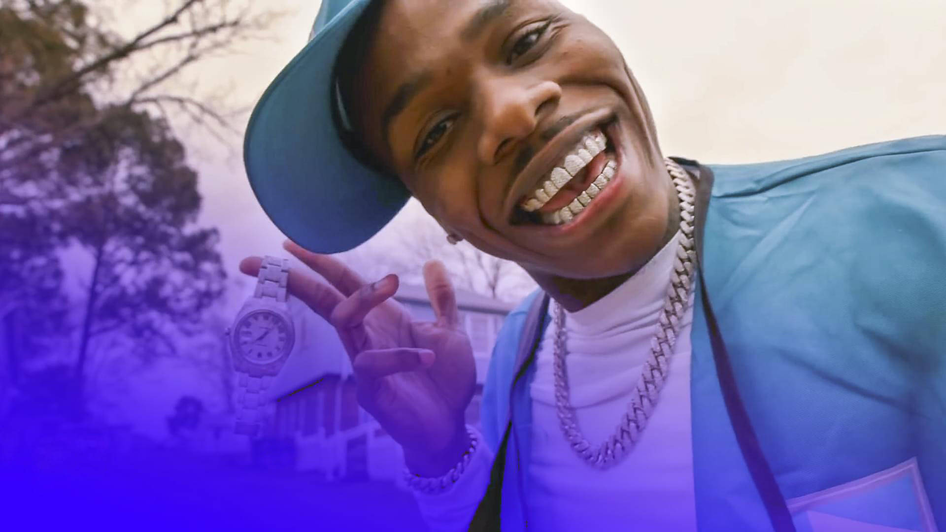 Dababy, blue aesthetic, blue cap, Full HD Desktop Wallpaper
