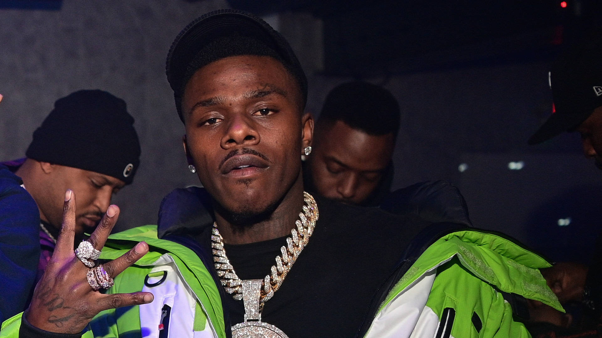 Dababy, bright green jacket, diamond chain, Full HD Desktop Wallpaper
