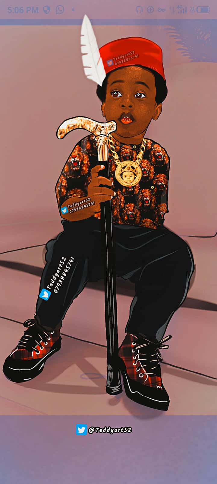 Dababy, red fez, gold jewelry, HD Phone Wallpaper