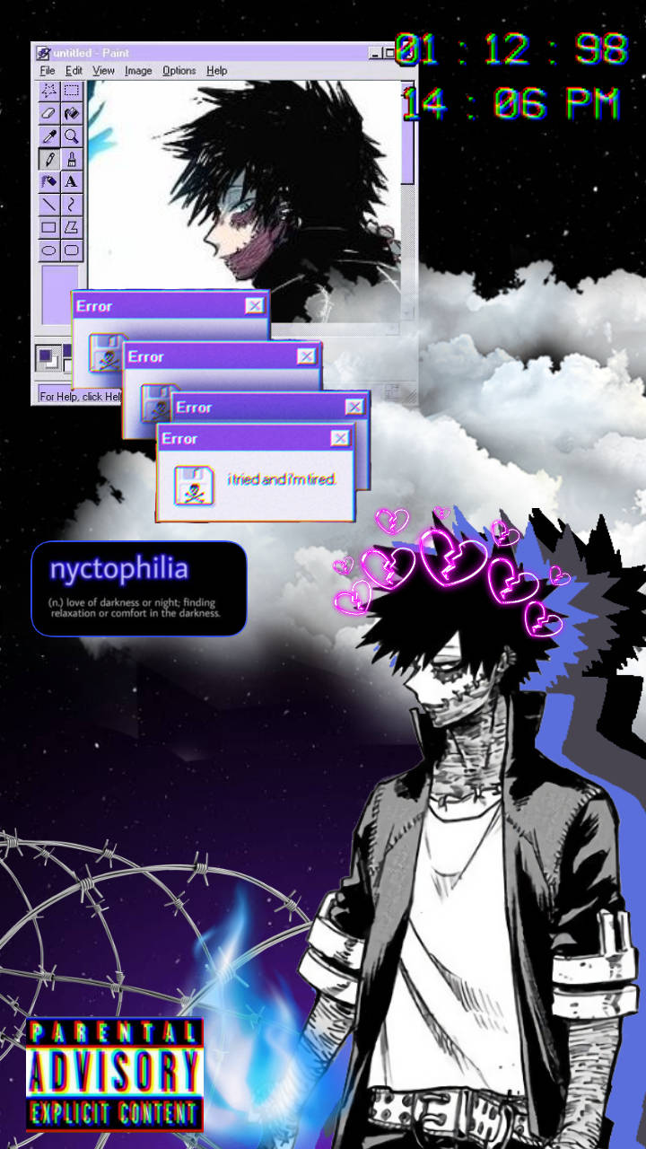 Dabi, starry night sky, glowing eyes, HD Phone Wallpaper