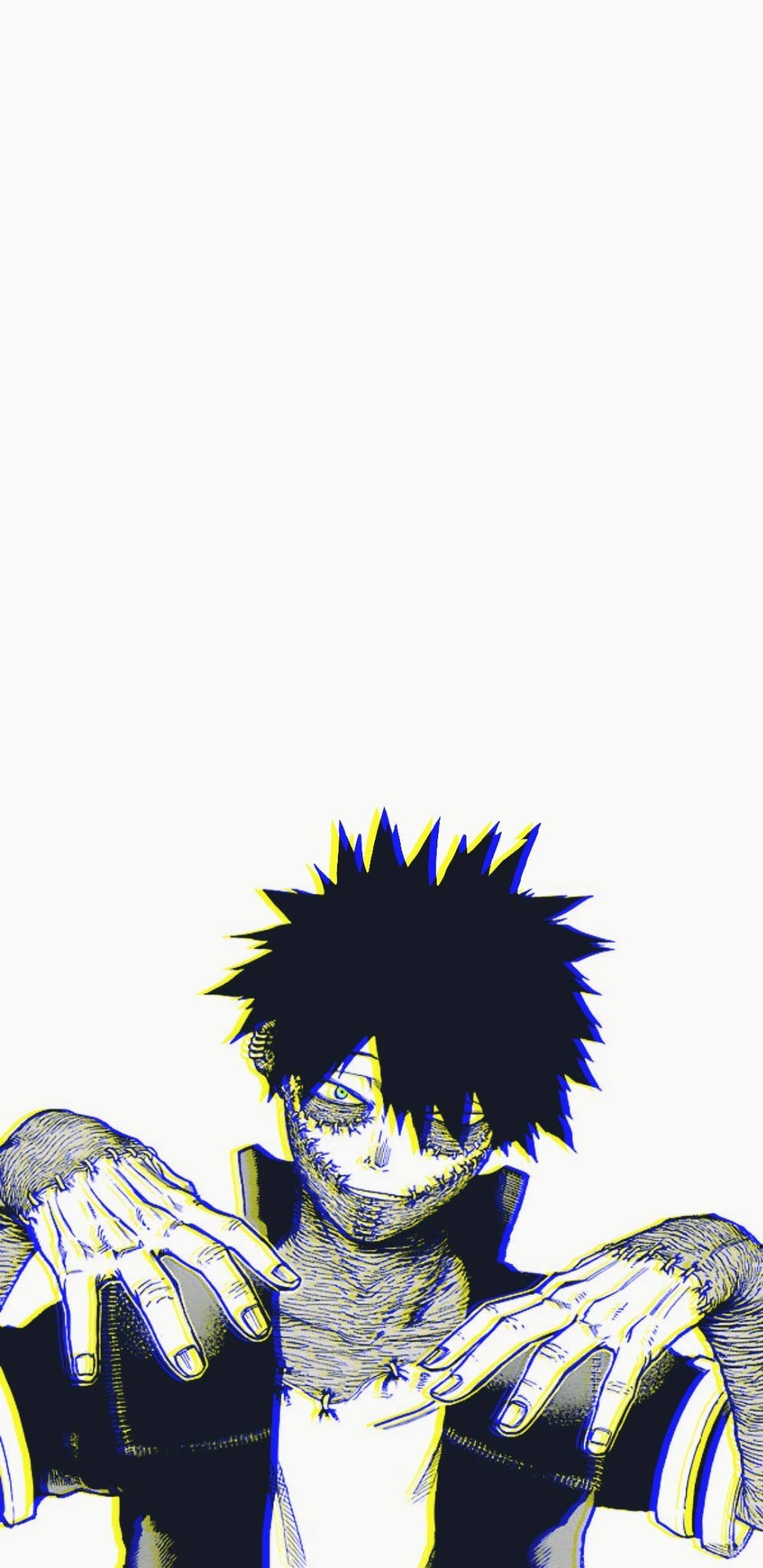 Dabi Aesthetic, spiky black hair, intense eyes, Full HD Phone Wallpaper